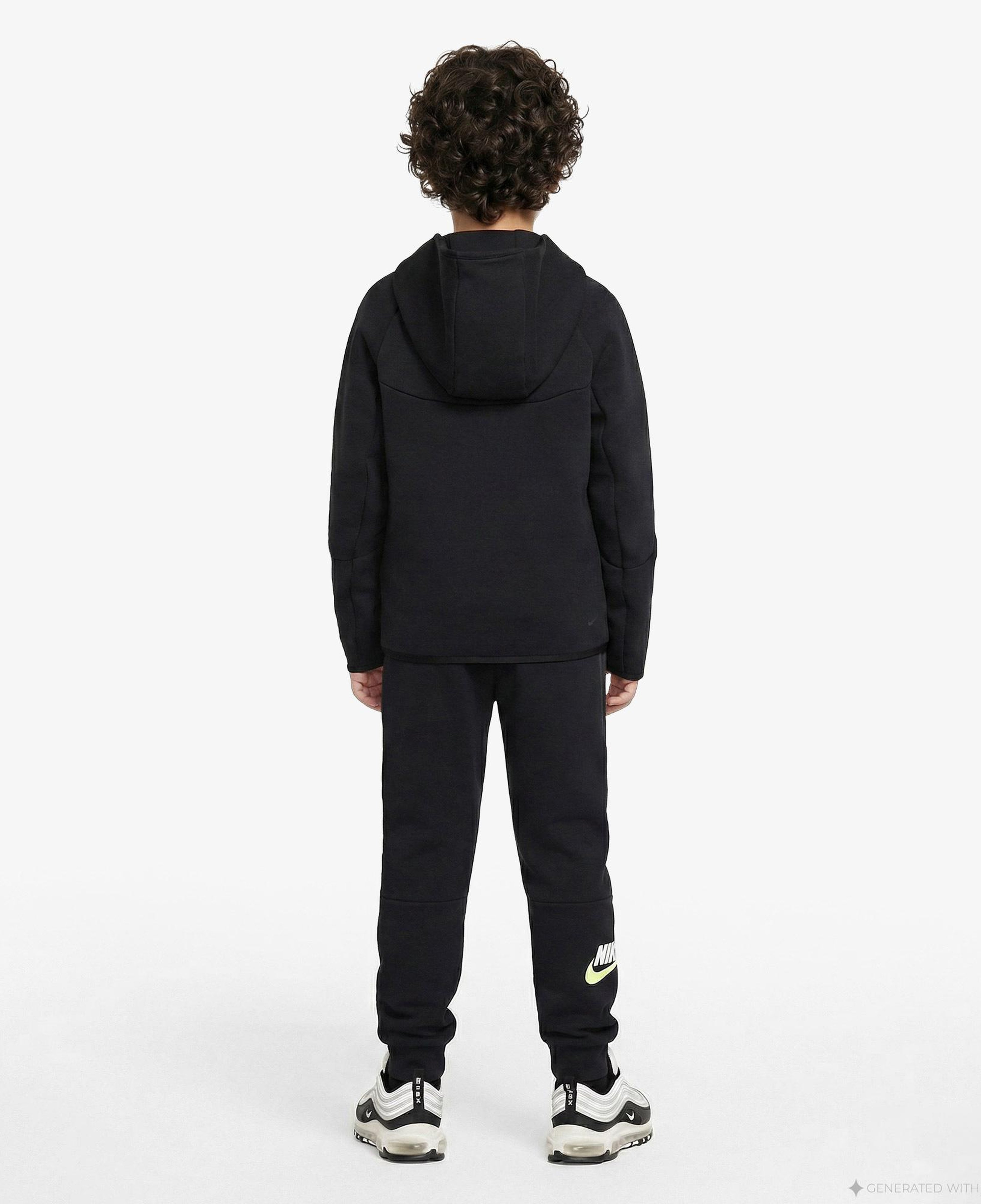 Nike Sportswear Tech Fleece Çocuk Siyah Eşofman Üstü