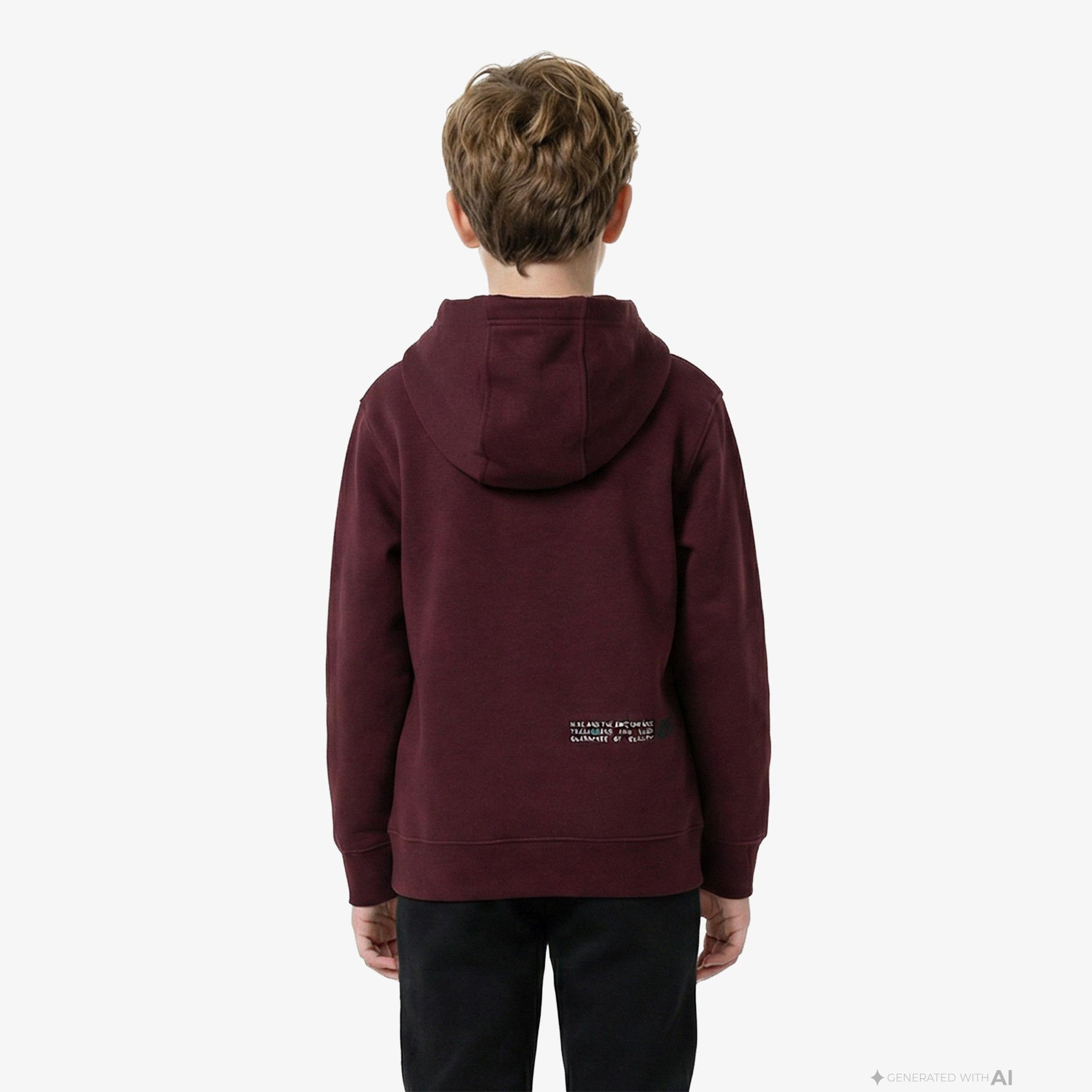 Nike Sportswear Club Fleece Çocuk Bordo Kapüşonlu Hoodie