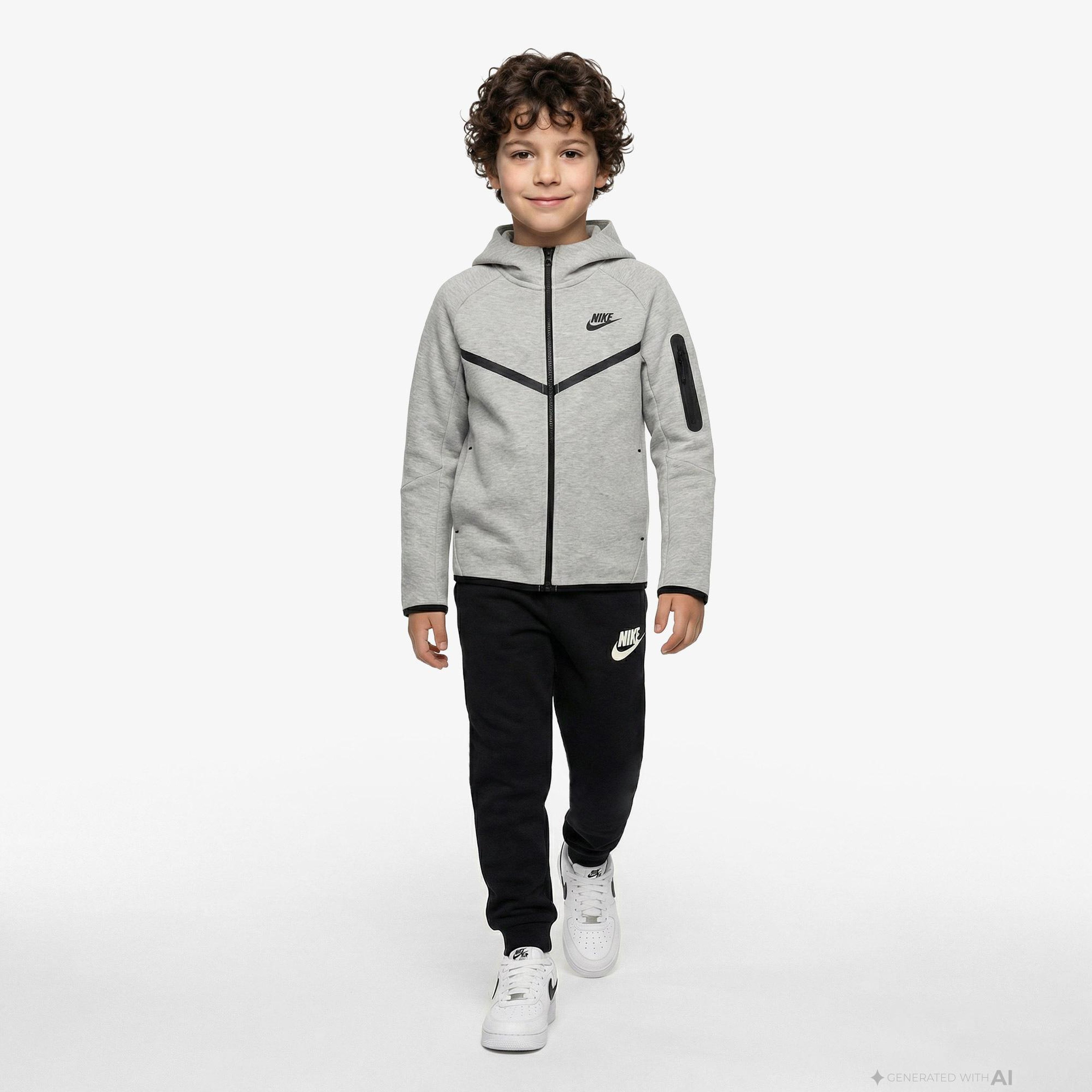 Nike Sportswear Tech Fleece Çocuk Gri Eşofman Üstü