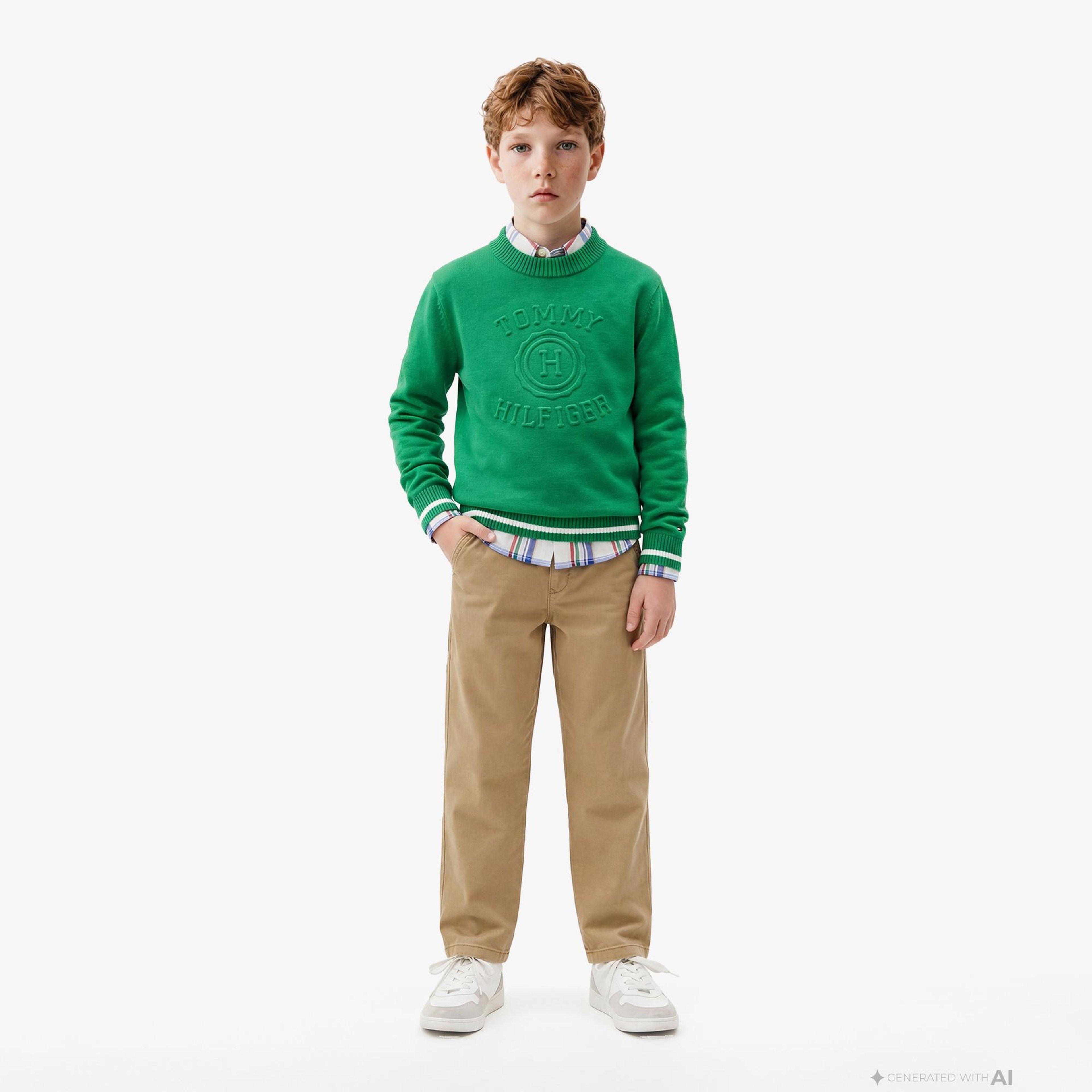 Tommy Hilfiger Essentials Çocuk Bej Pantolon