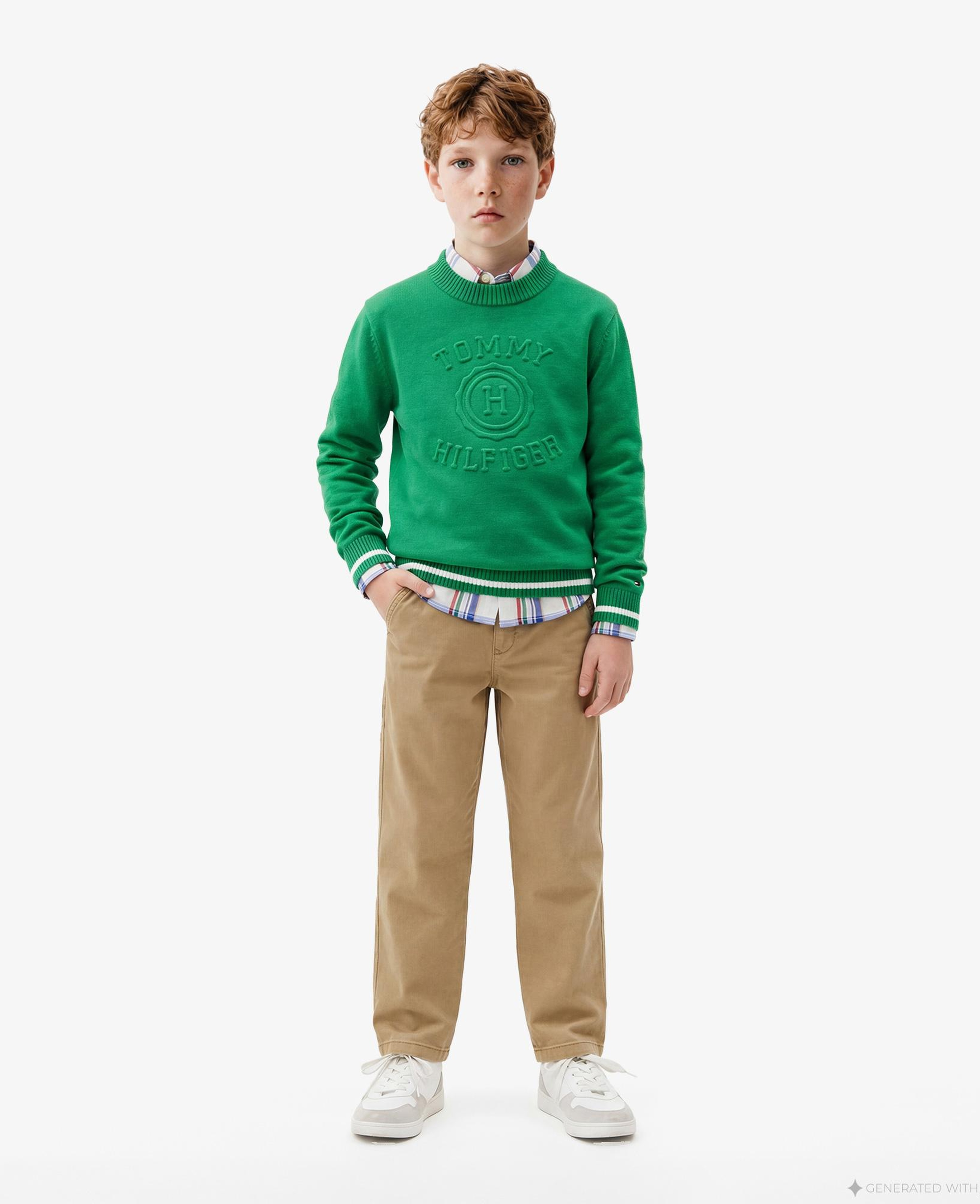 Tommy Hilfiger Essentials Çocuk Bej Pantolon