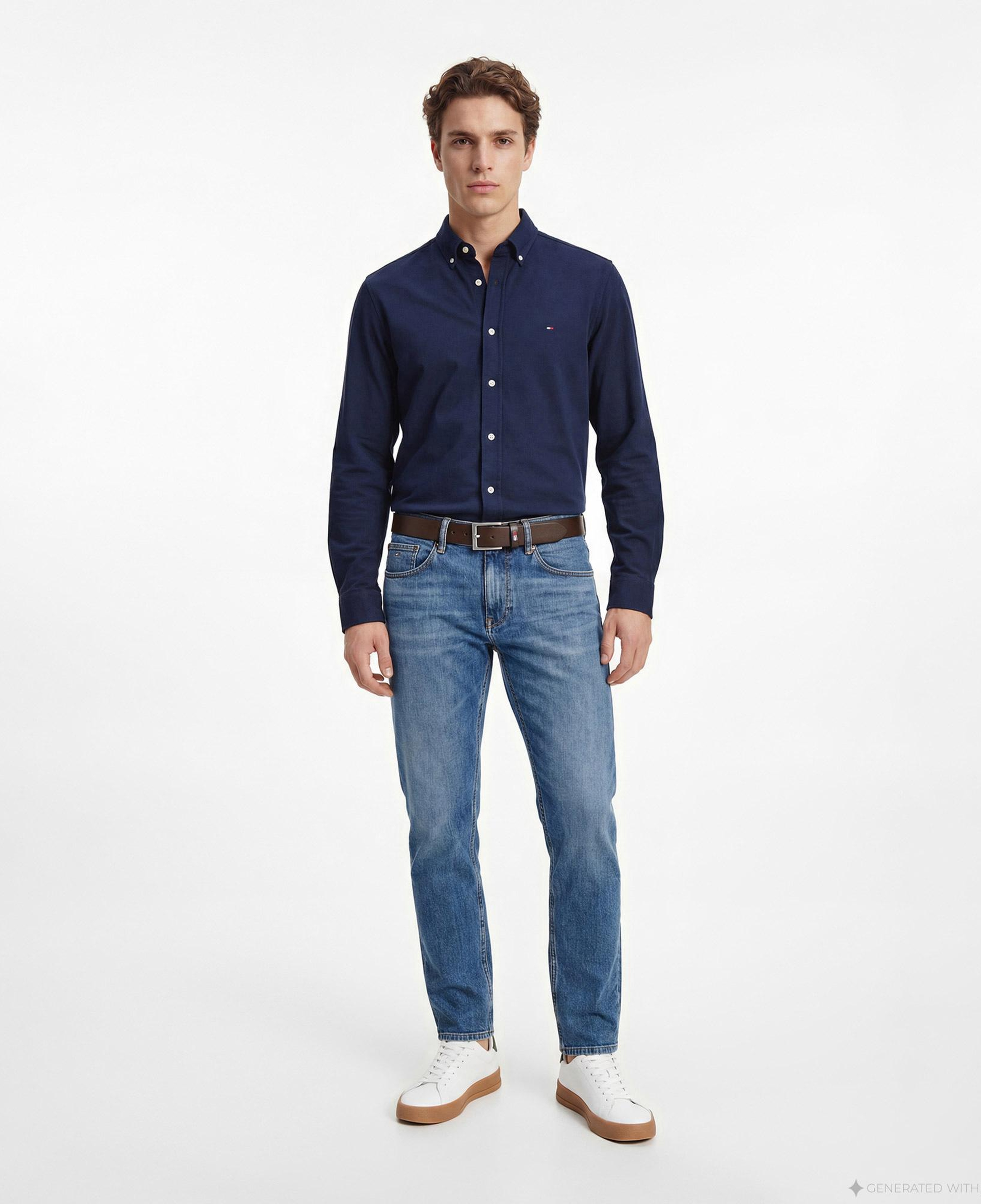 Tommy Hilfiger Core Essentials Erkek Lacivert Gömlek