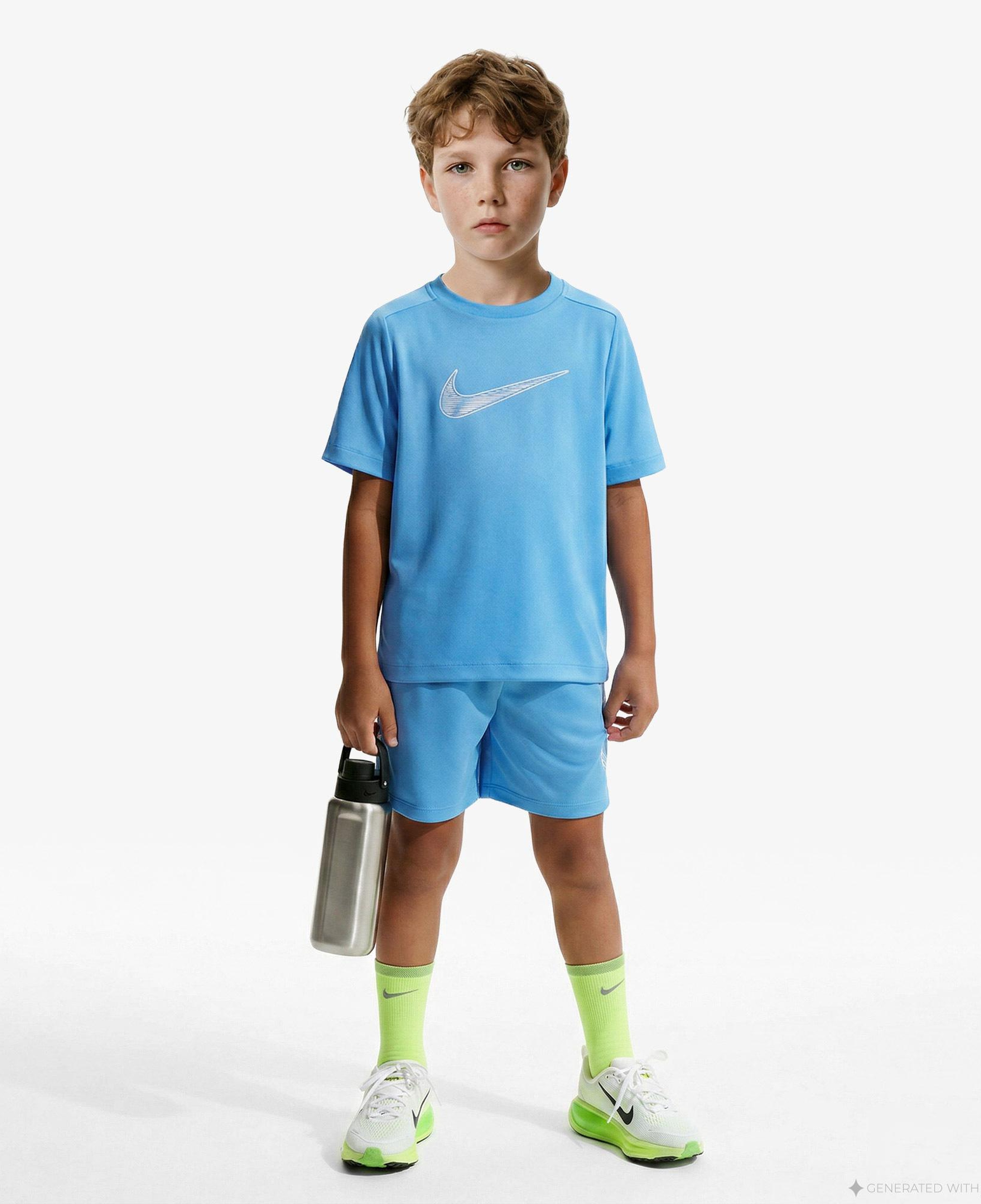 Nike Dri-Fit Multi Çocuk Mavi T-Shirt
