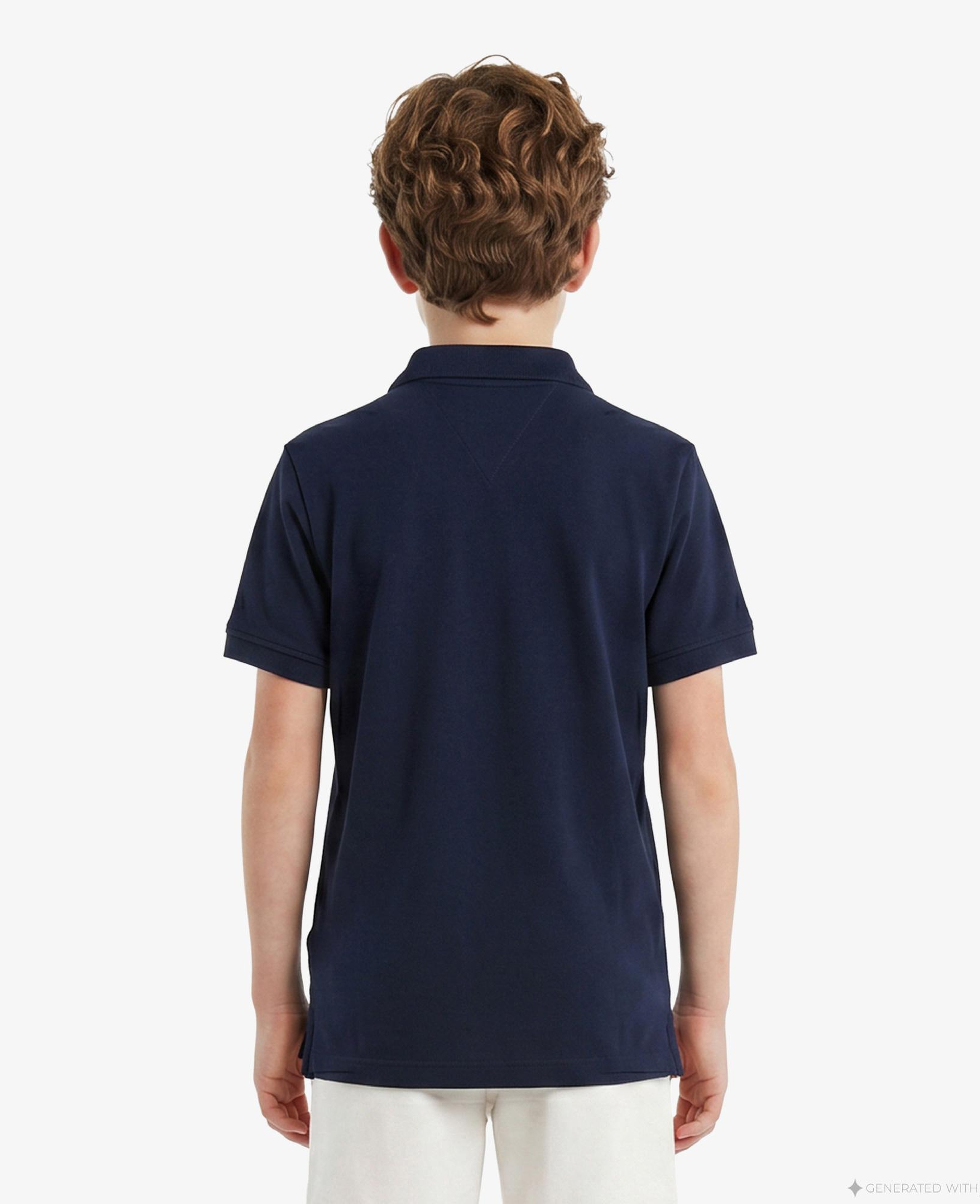 Tommy Hilfiger Essentials Çocuk Lacivert Polo Yaka T-Shirt