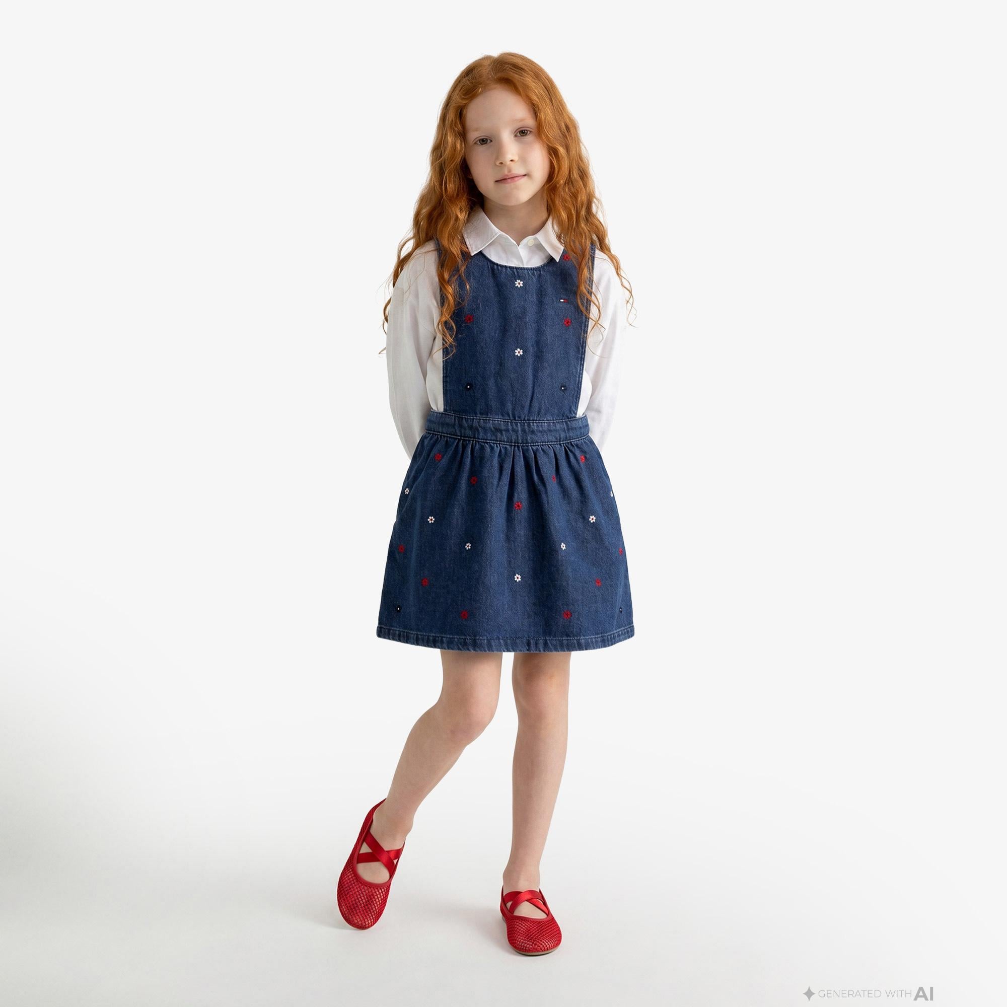 Tommy Hilfiger Little Çocuk Mavi Elbise