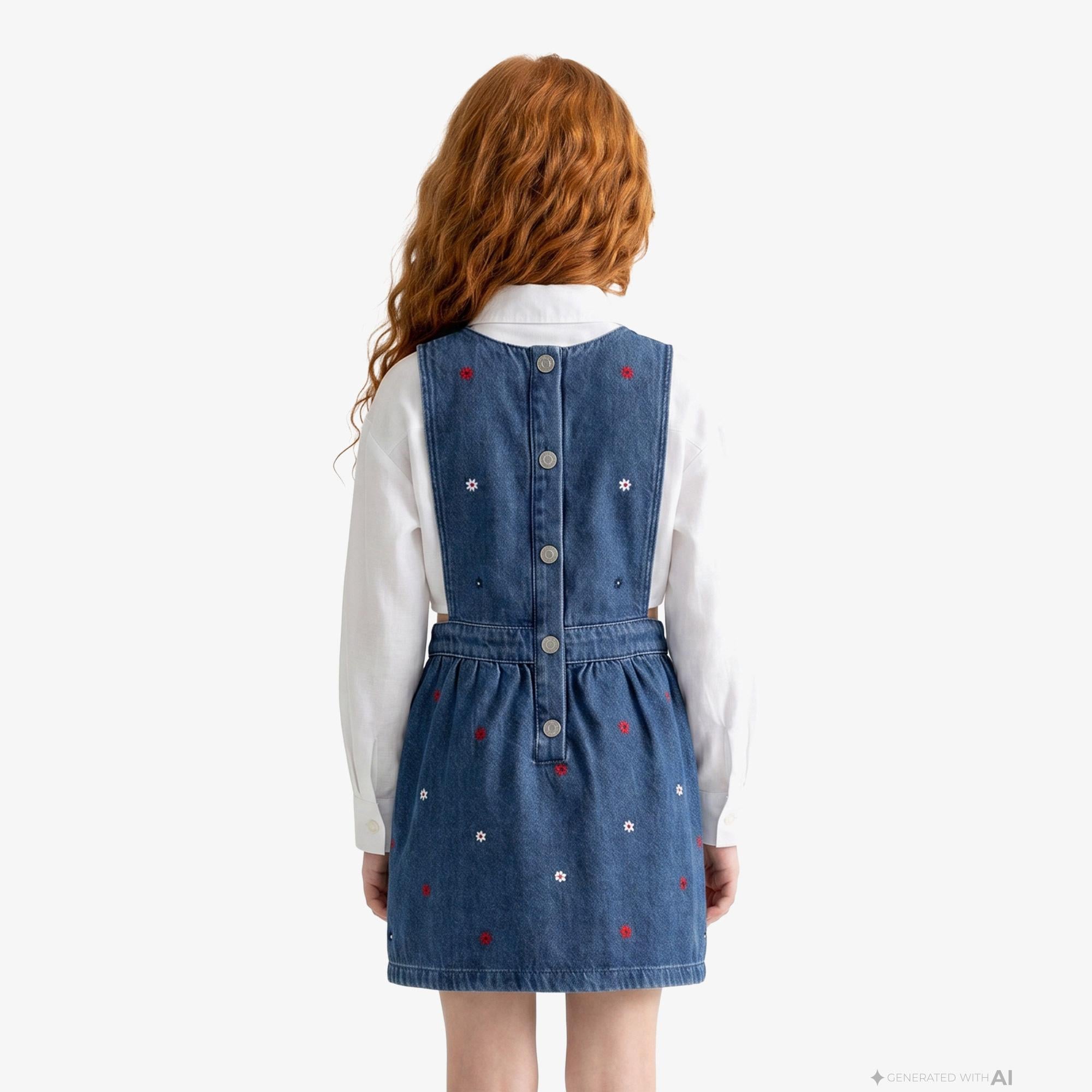 Tommy Hilfiger Little Çocuk Mavi Elbise