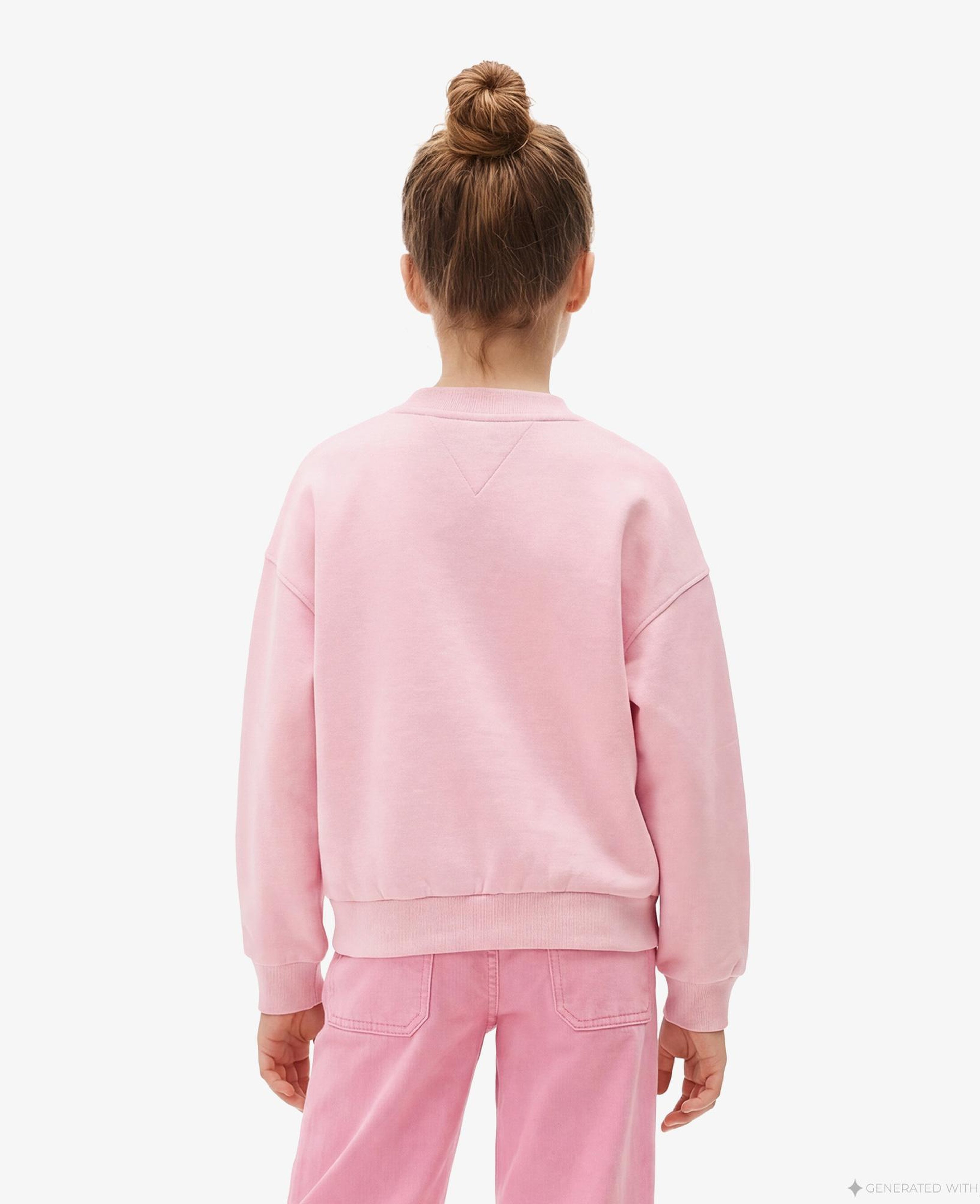 Tommy Hilfiger Flower Çocuk Pembe Sweatshirt