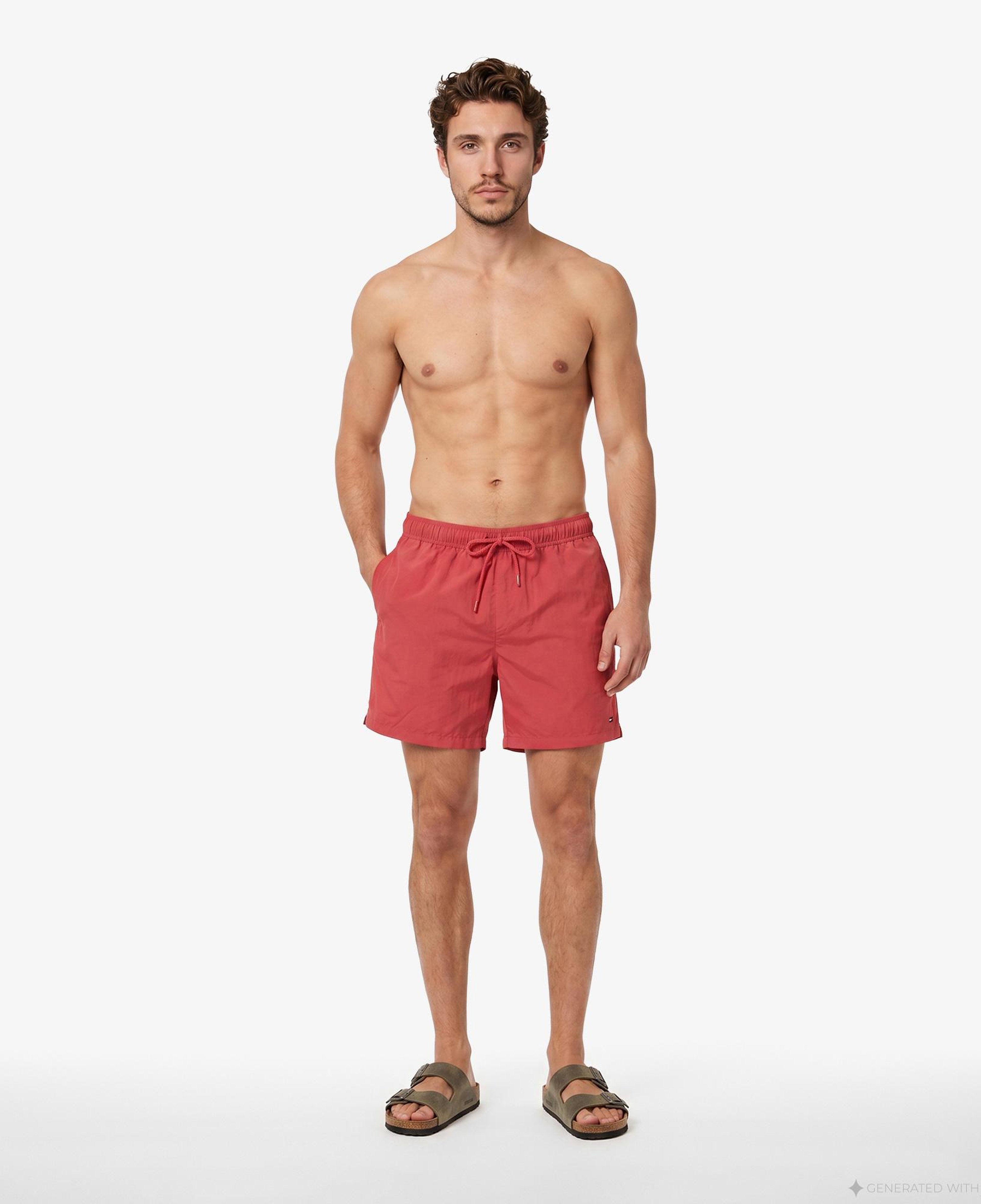 Tommy Hilfiger Essentials Erkek Kırmızı Deniz Şortu