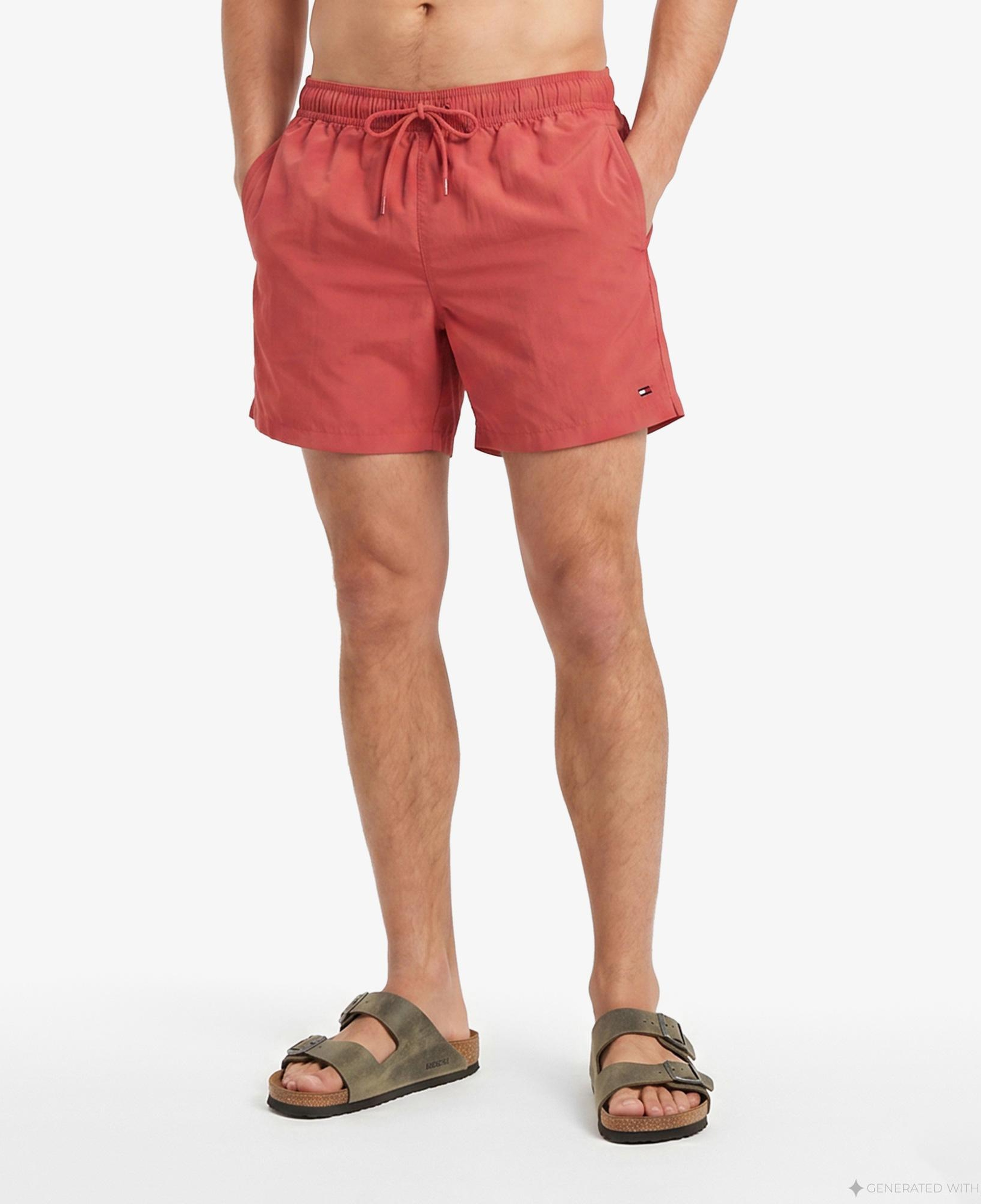 Tommy Hilfiger Essentials Erkek Kırmızı Deniz Şortu