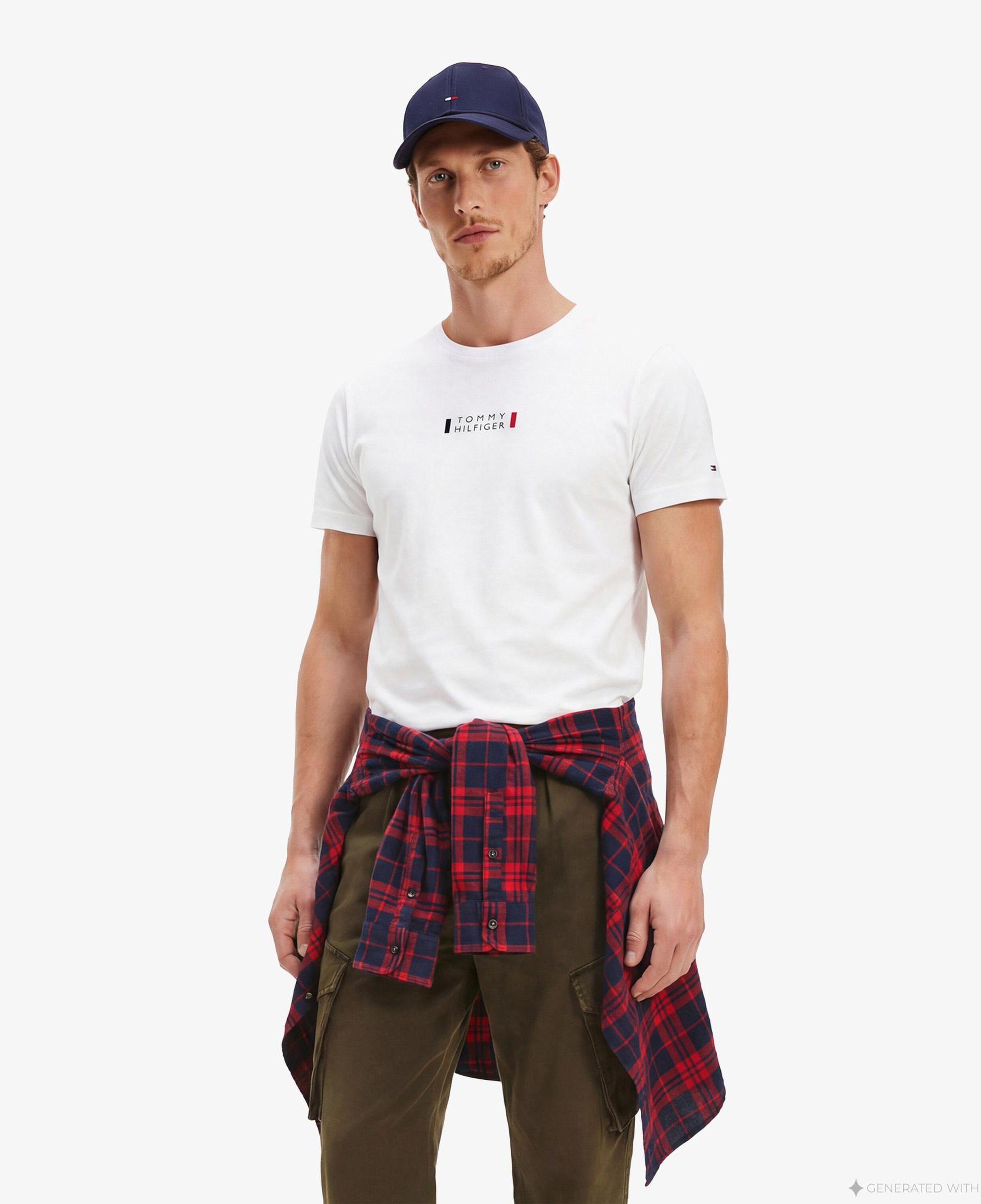 Tommy Hilfiger Brand Love Graphic Erkek Beyaz T-Shirt