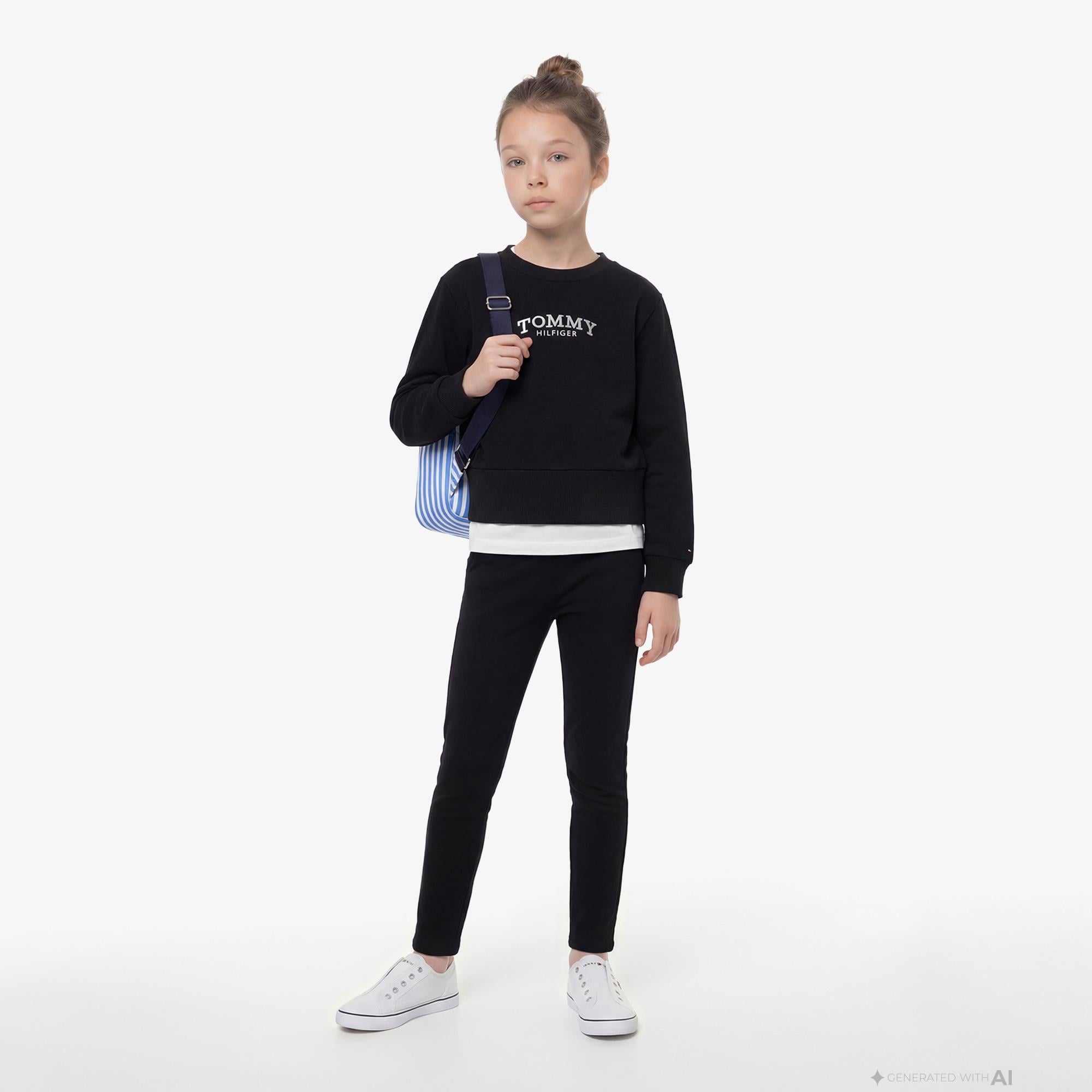 Tommy Hilfiger Essentials Çocuk Siyah Eşofman Takımı