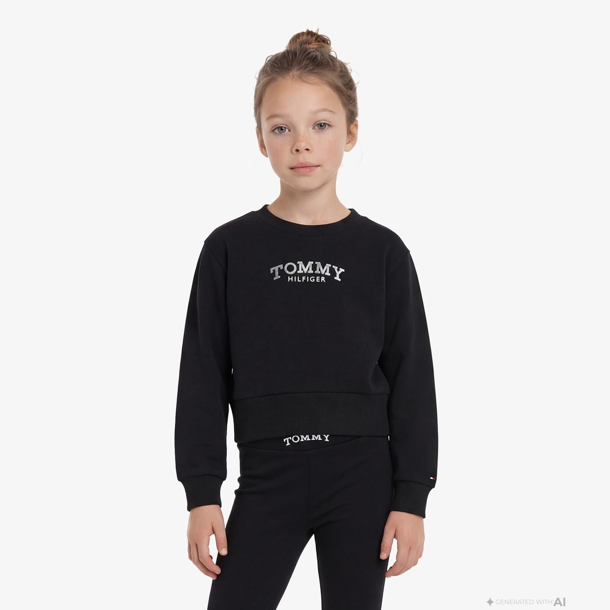 Tommy Hilfiger Essentials Çocuk Siyah Eşofman Takımı