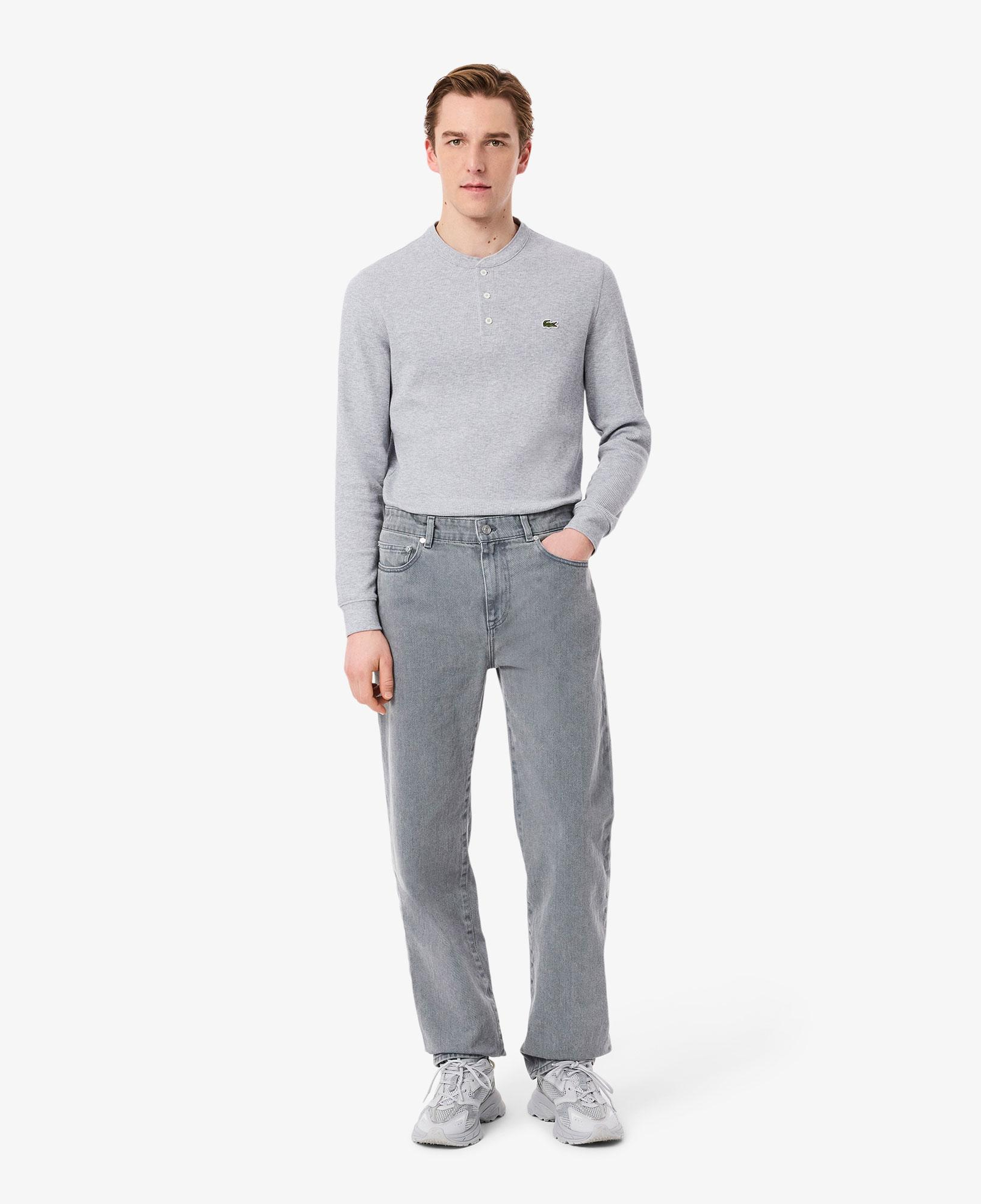 Lacoste Erkek Straight Fit Gri Jean Pantolon