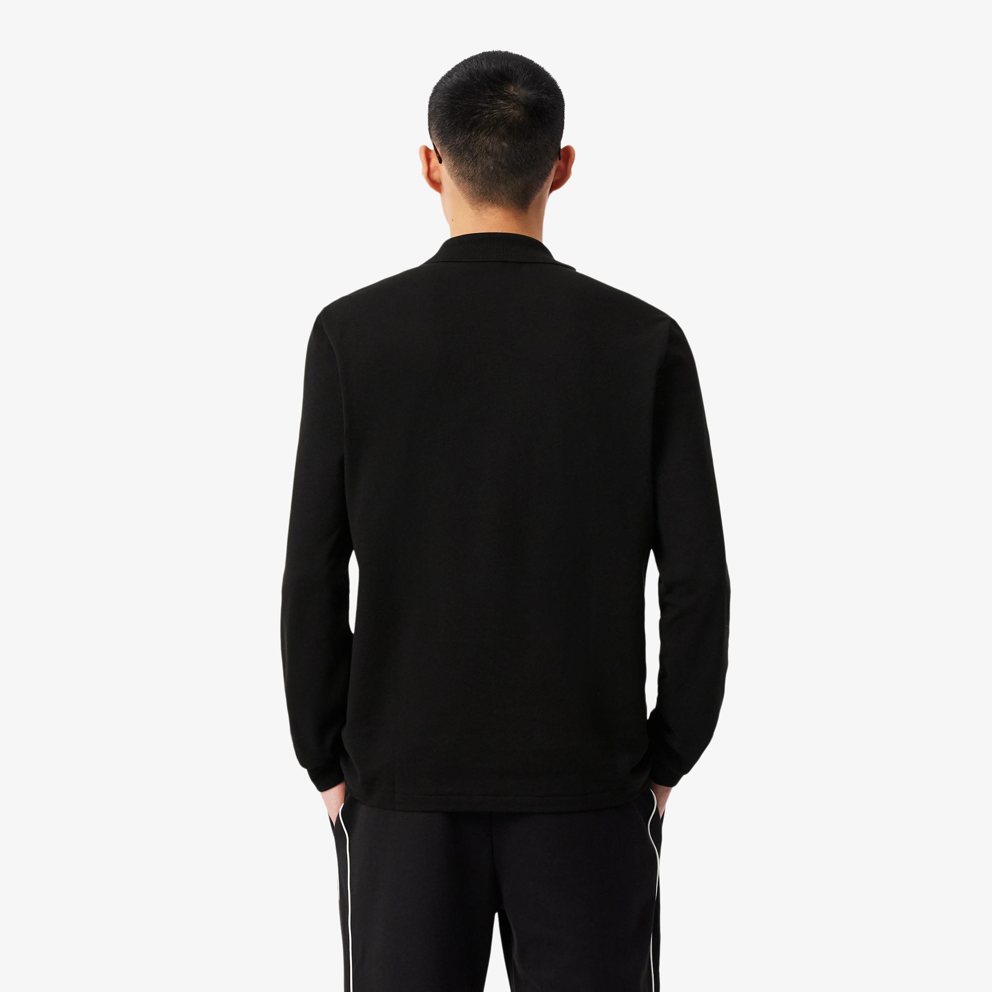 Lacoste Erkek Classic Fit Uzun Kollu Siyah Polo