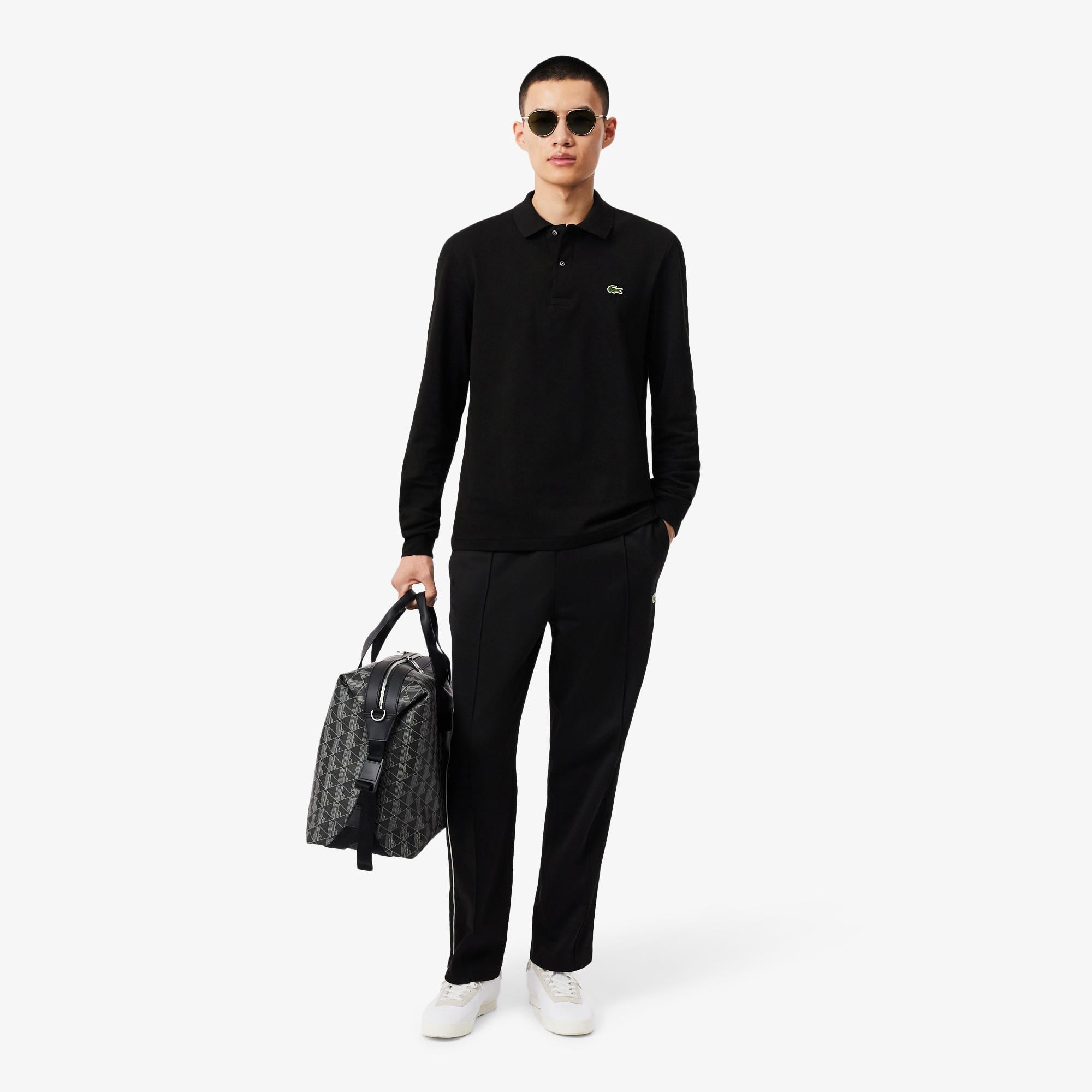 Lacoste Erkek Classic Fit Uzun Kollu Siyah Polo
