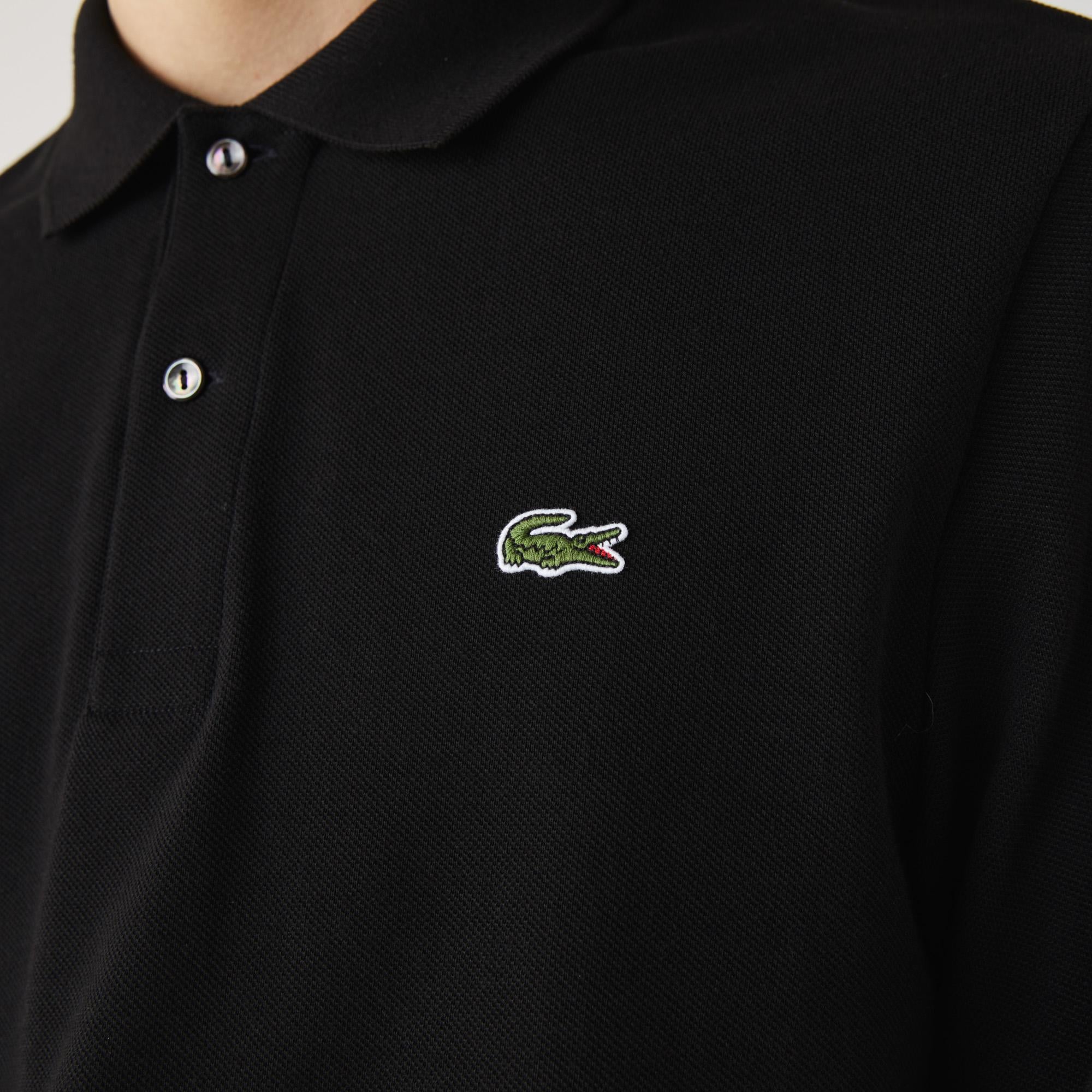 Lacoste Erkek Classic Fit Uzun Kollu Siyah Polo
