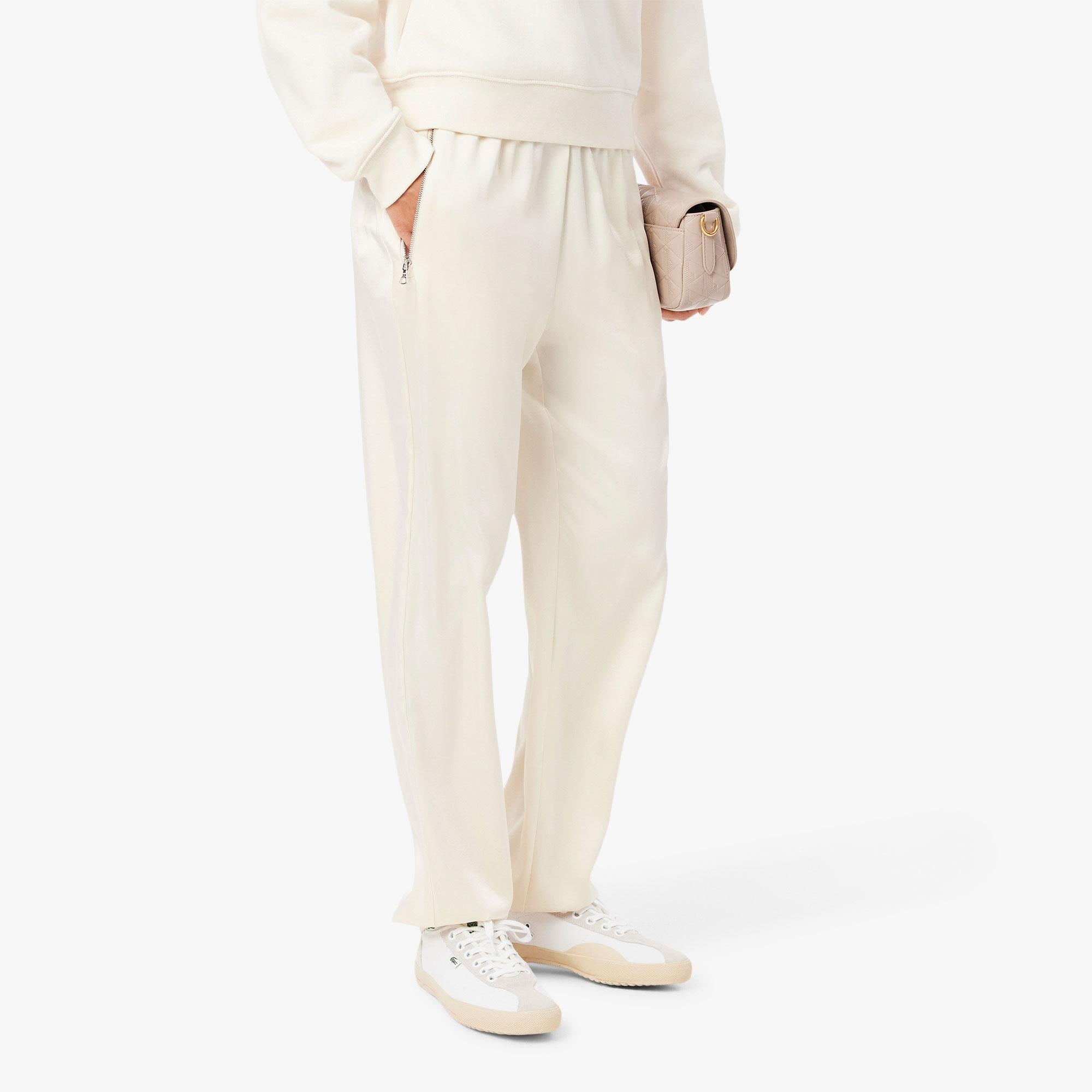 Kadın Oversized Fit Krem Pantolon