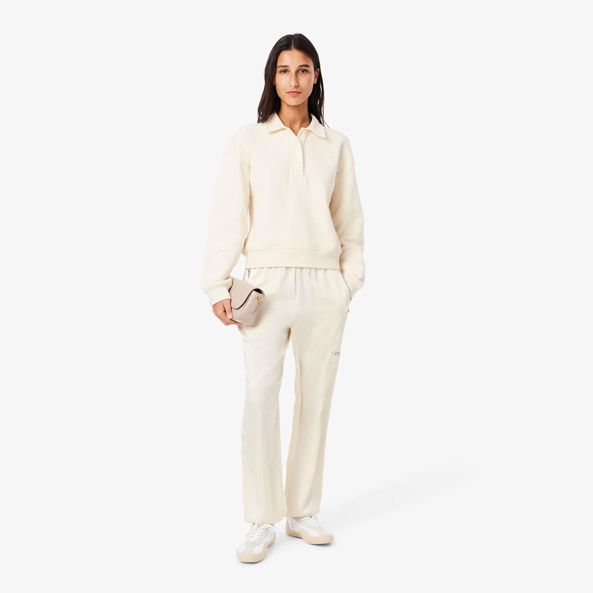 Kadın Oversized Fit Krem Pantolon