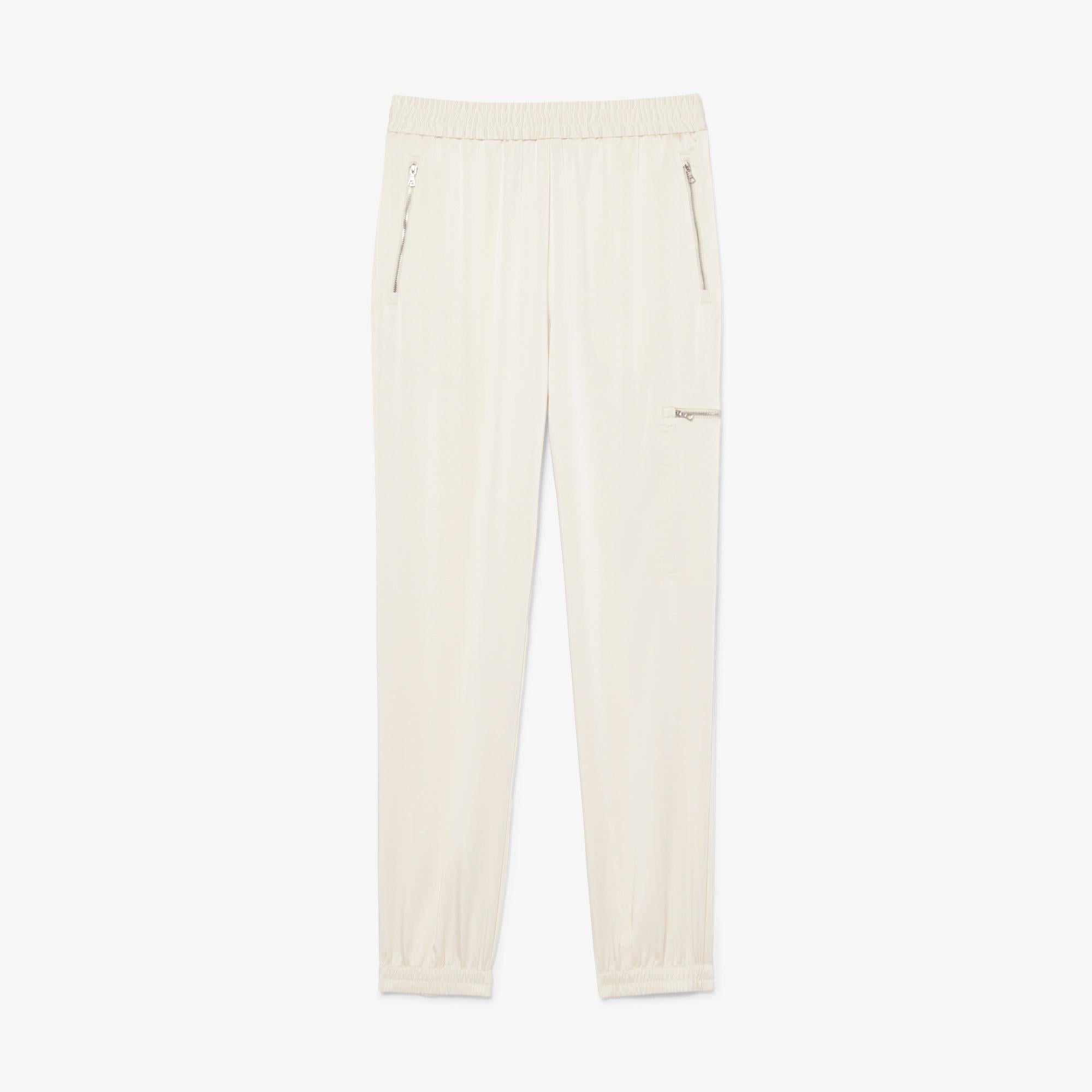 Kadın Oversized Fit Krem Pantolon