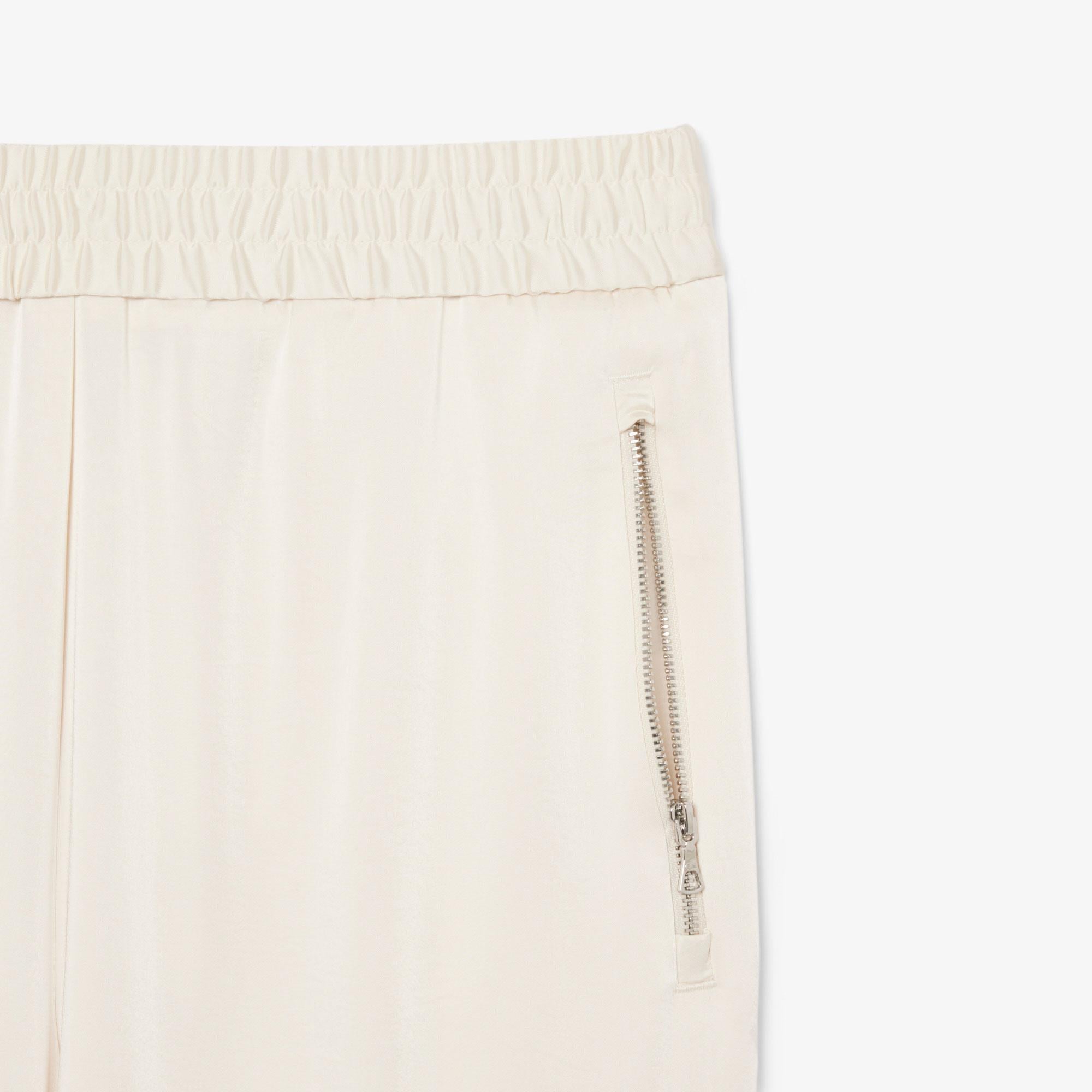Kadın Oversized Fit Krem Pantolon