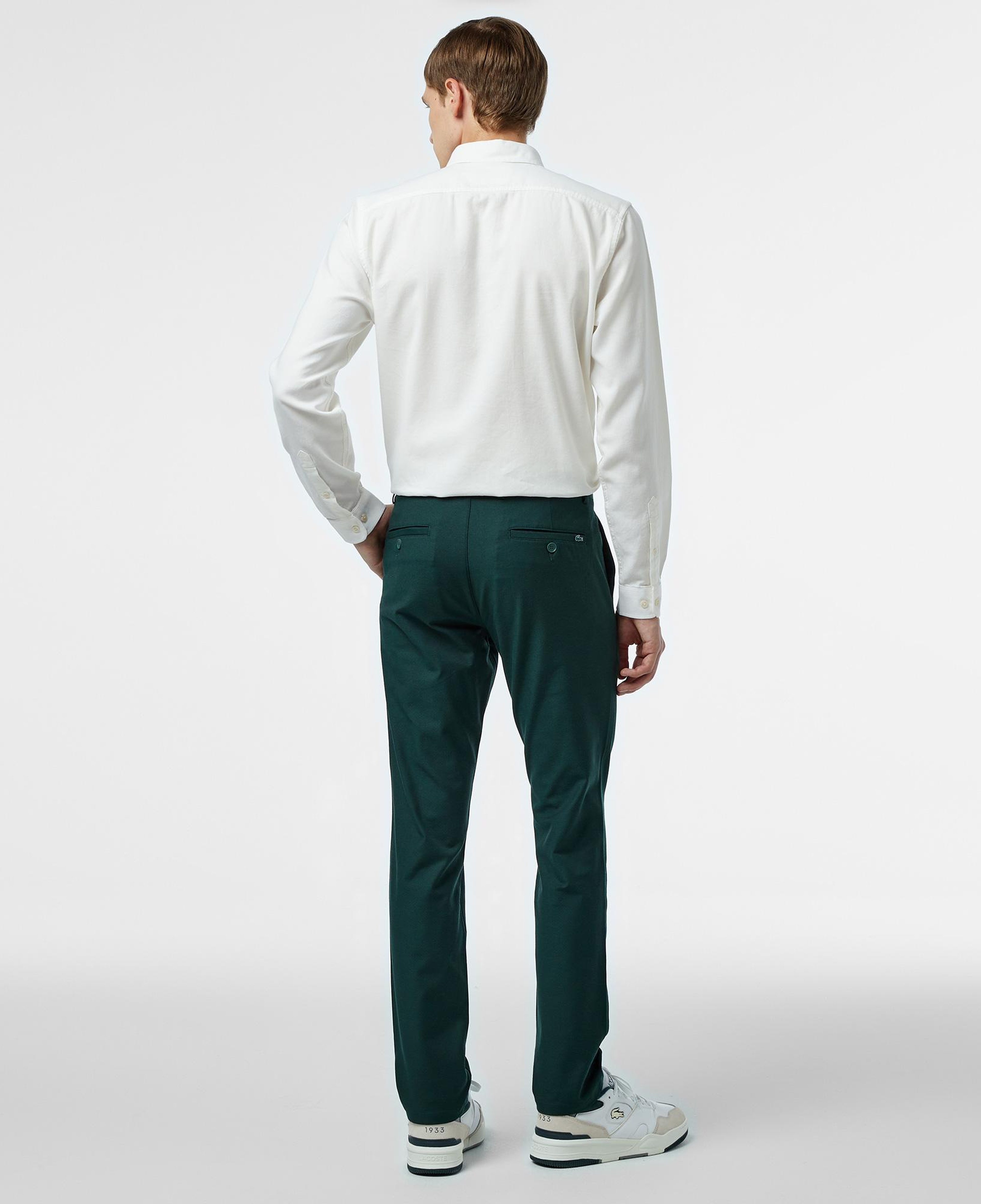 Erkek Slim Fit Chino Koyu Yeşil Pantolon