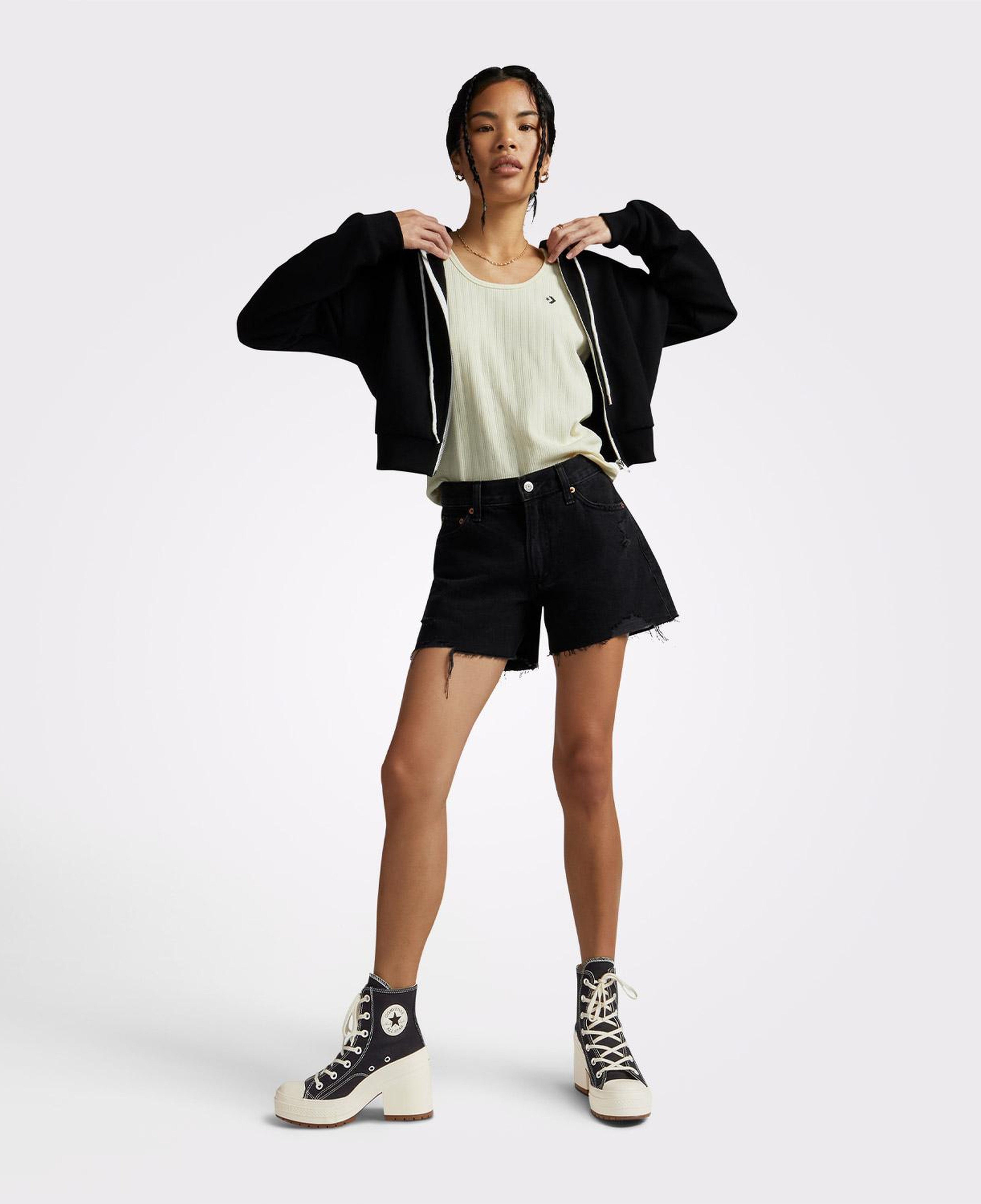 Converse Chuck 70 De Luxe Heel Kadın Siyah Platform Bot