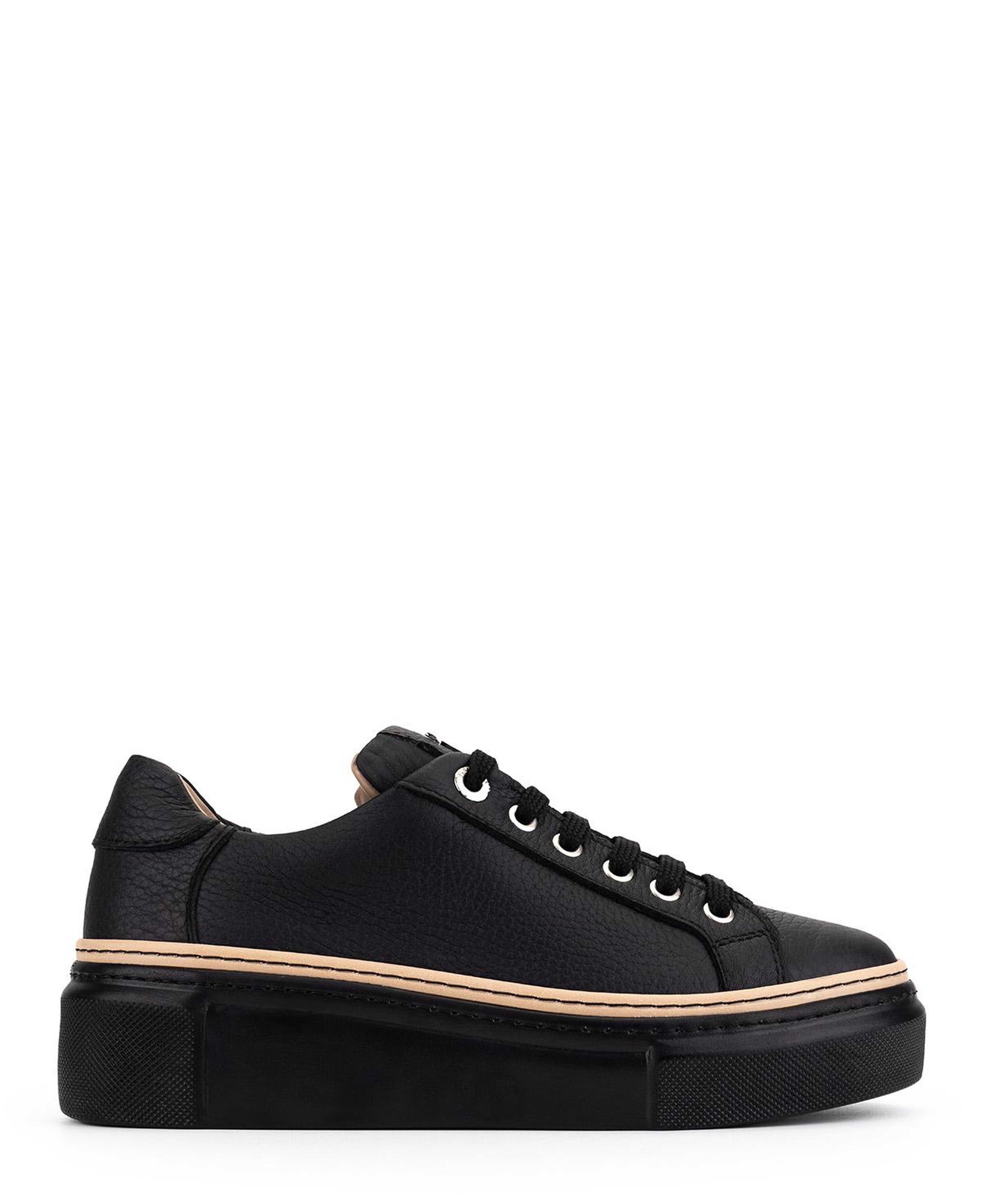 Tamer Tanca Kadın Hakiki Deri Siyah Floter Sneakers & Spor Ayakkabı
