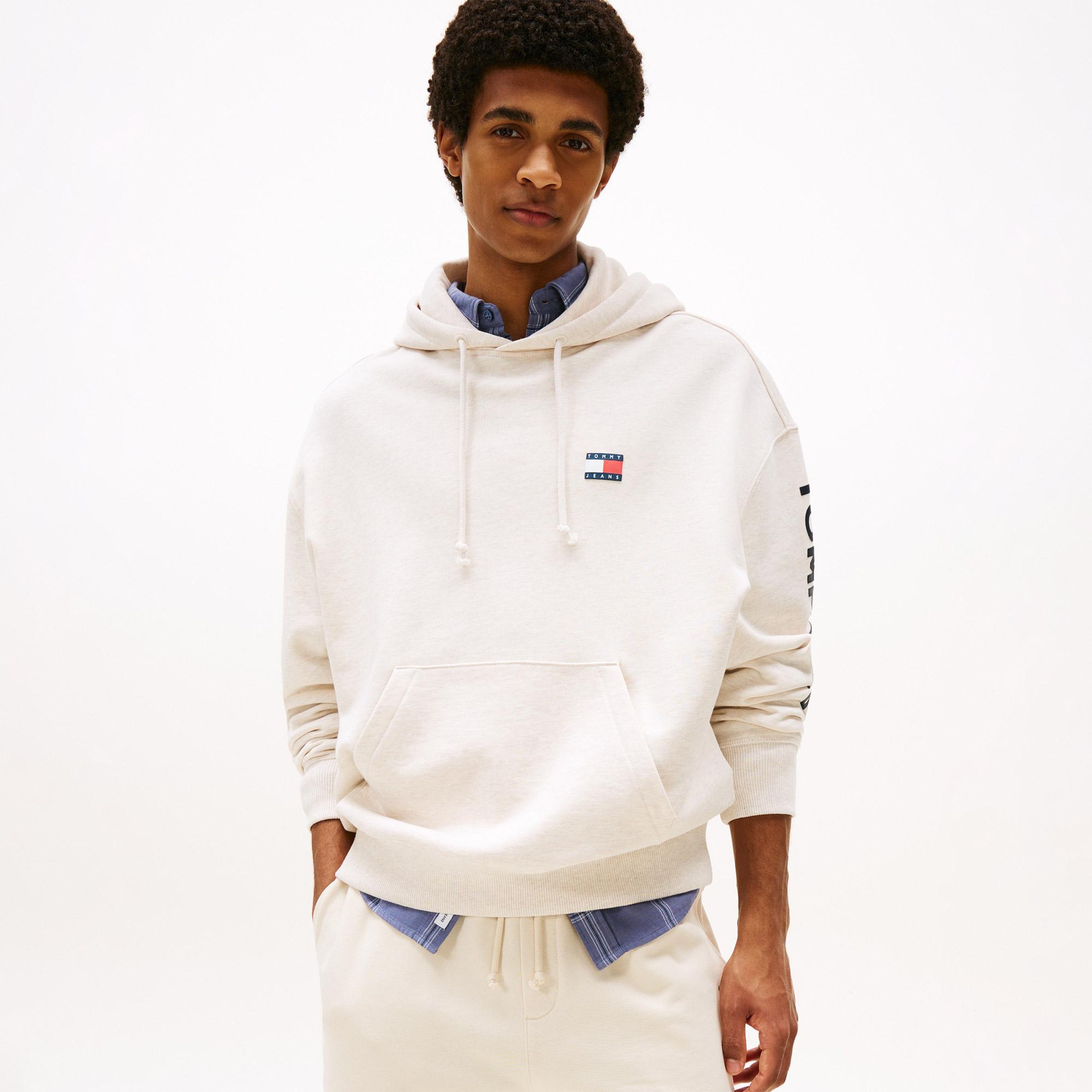 Tommy Hilfiger Jeans Classic Erkek Bej Sweatshirt