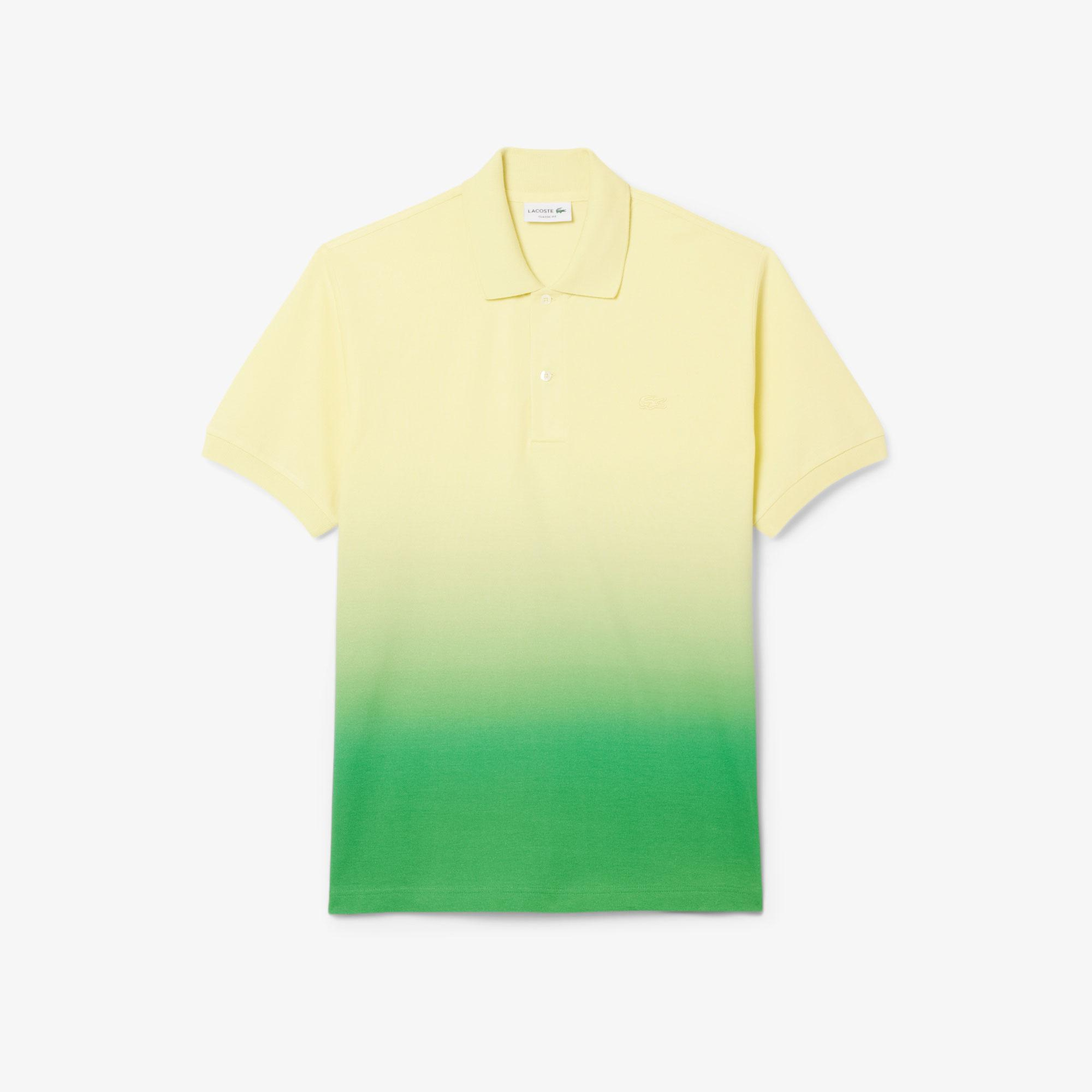 Erkek Classic Fit Renk Bloklu Yeşil Polo