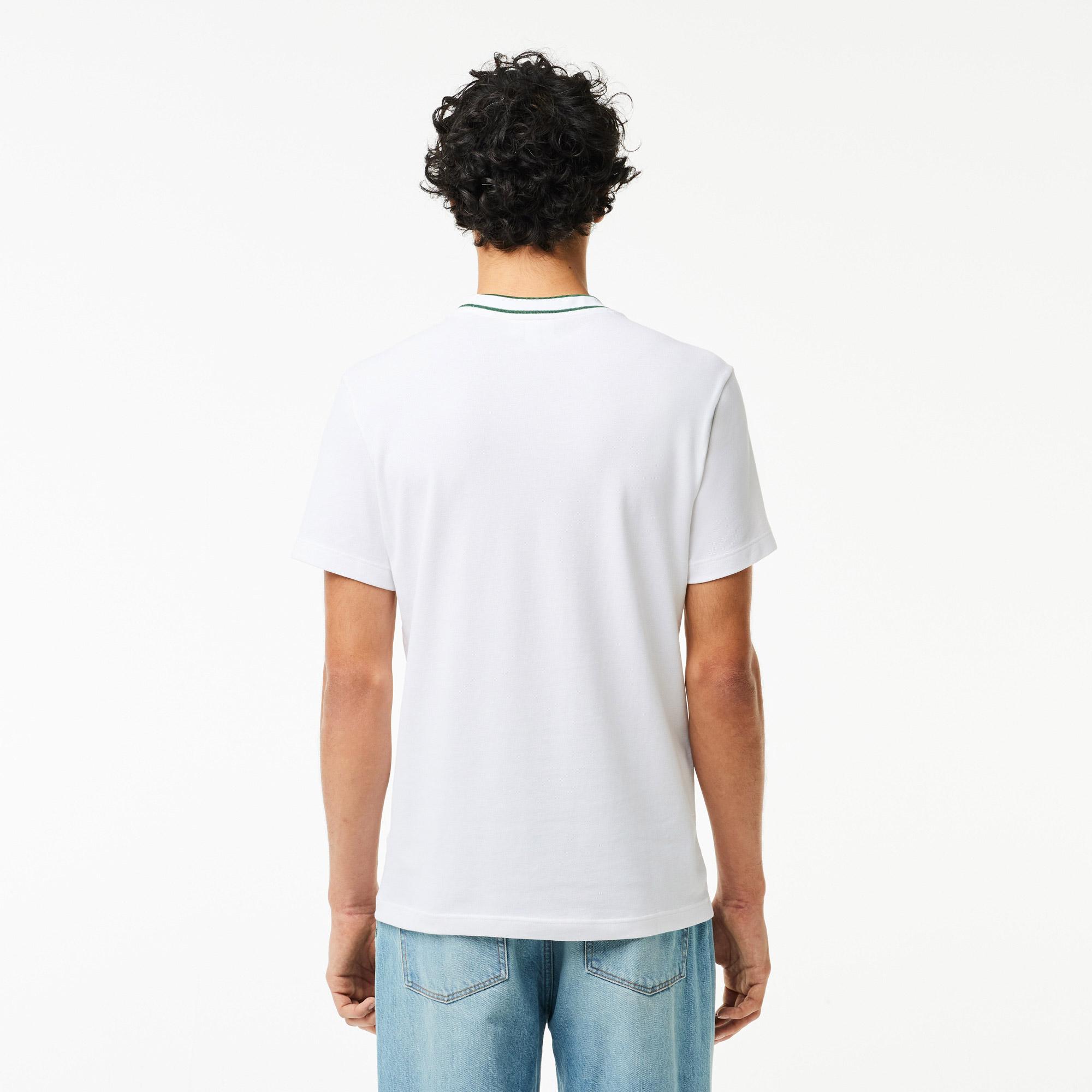 Erkek Regular Fit Bisiklet Yaka Beyaz T-Shirt