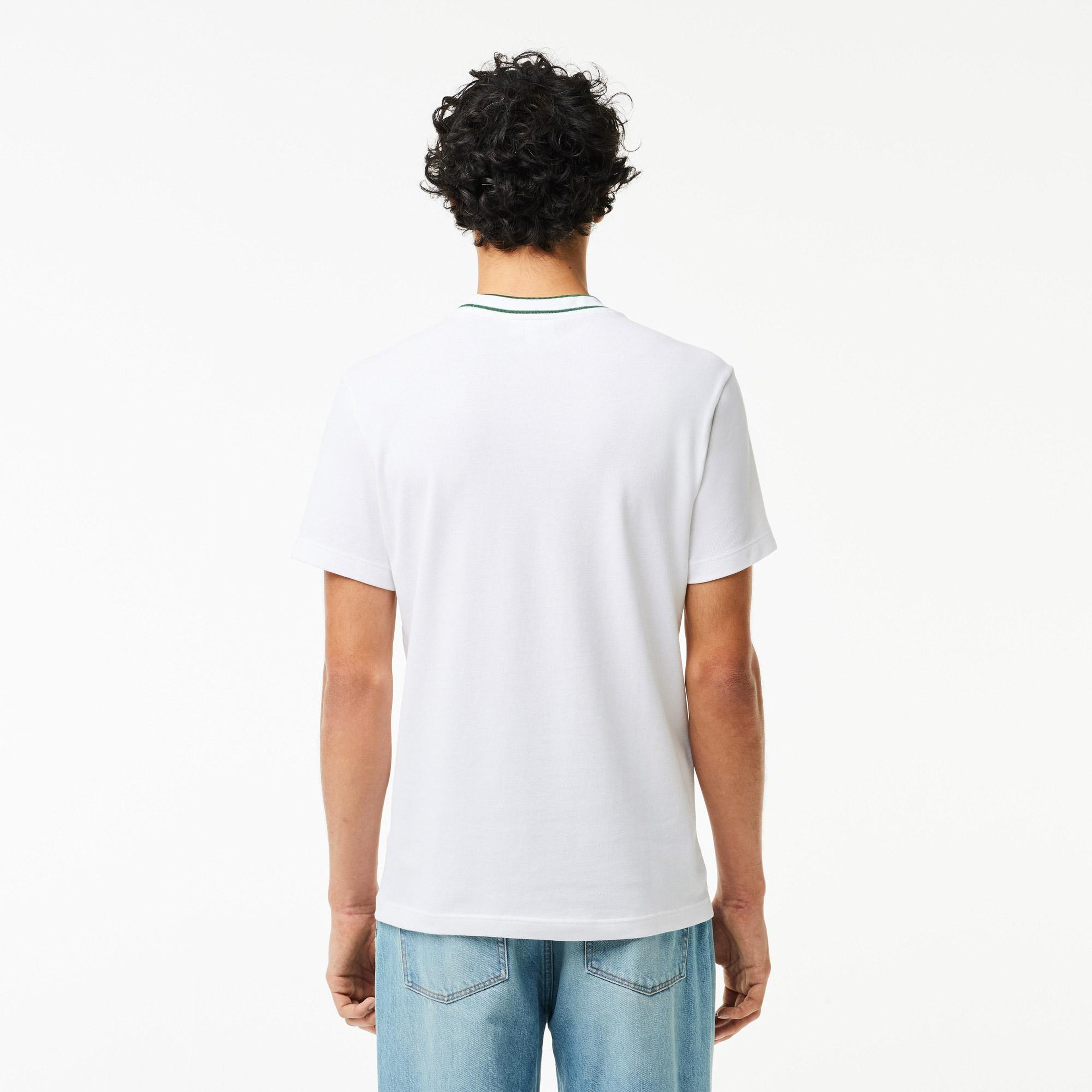 Erkek Regular Fit Bisiklet Yaka Beyaz T-Shirt