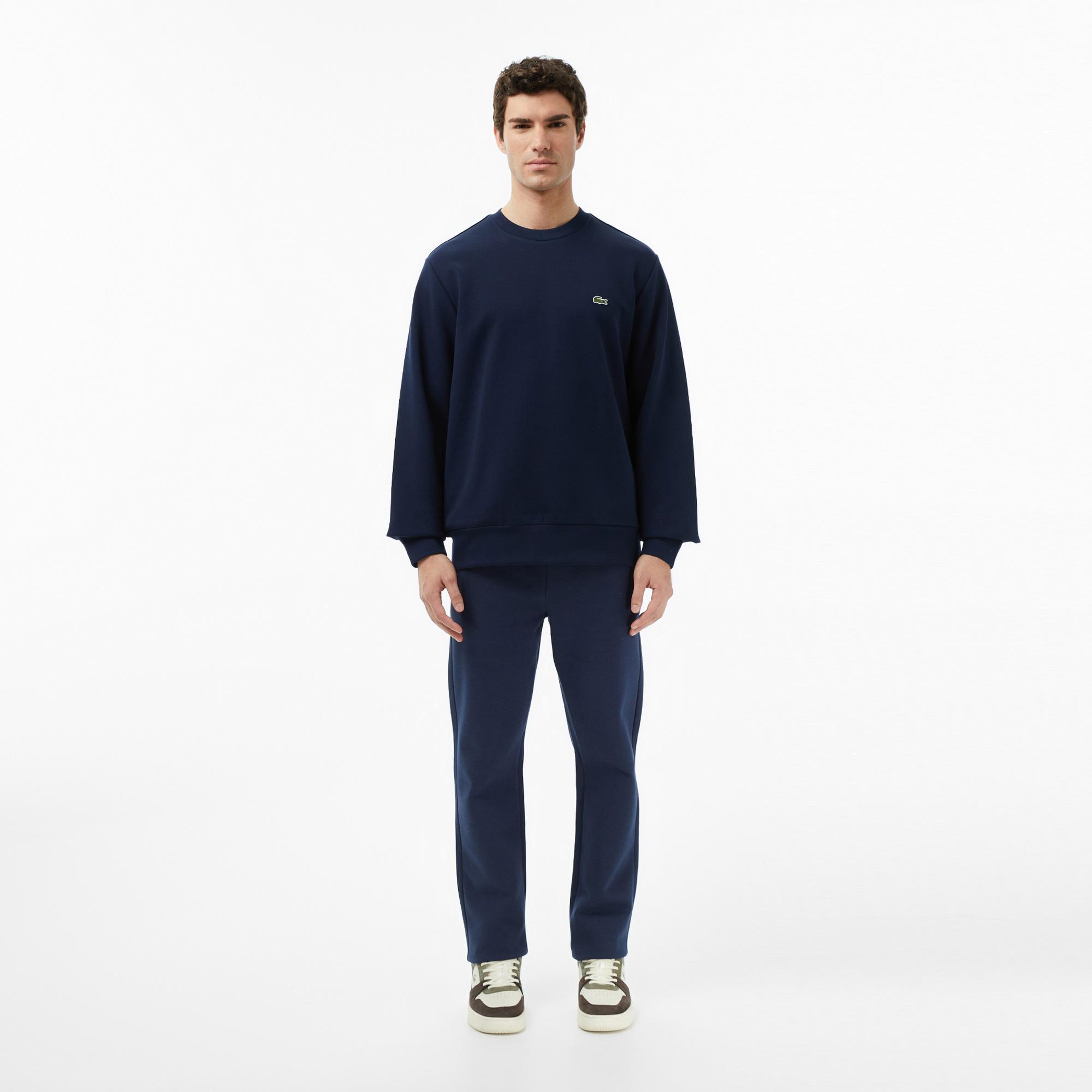Erkek Classic Fit Bisiklet Yaka Lacivert Sweatshirt