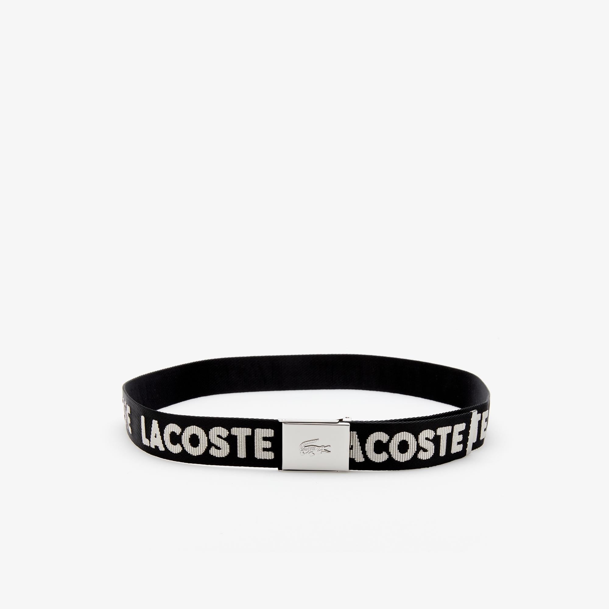 Lacoste Casual Erkek Baskılı Siyah Kemer