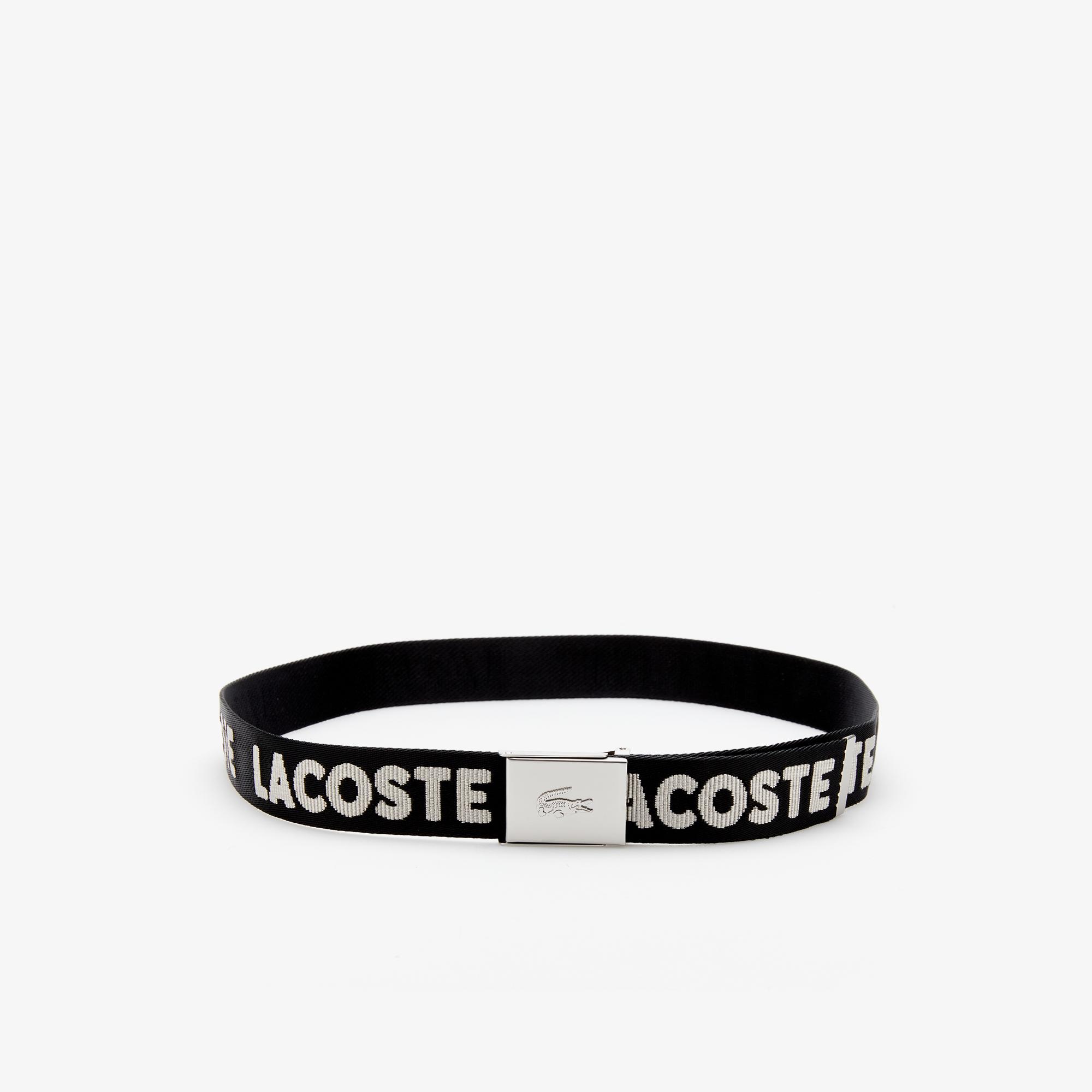 Lacoste Casual Erkek Baskılı Siyah Kemer