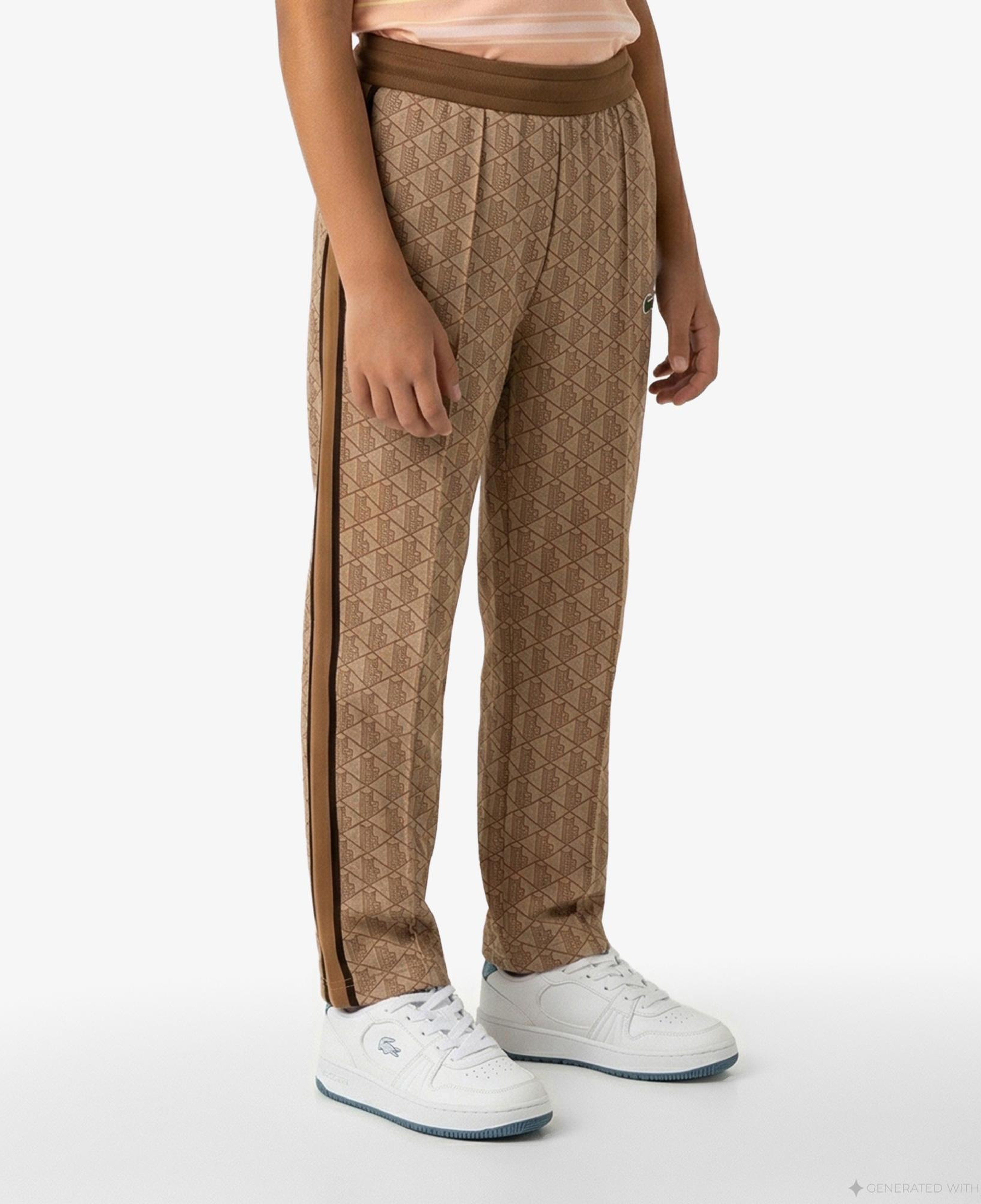 Lacoste Paris Erkek Regular Fit Monogram Açık Kahverengi Eşofman Altı