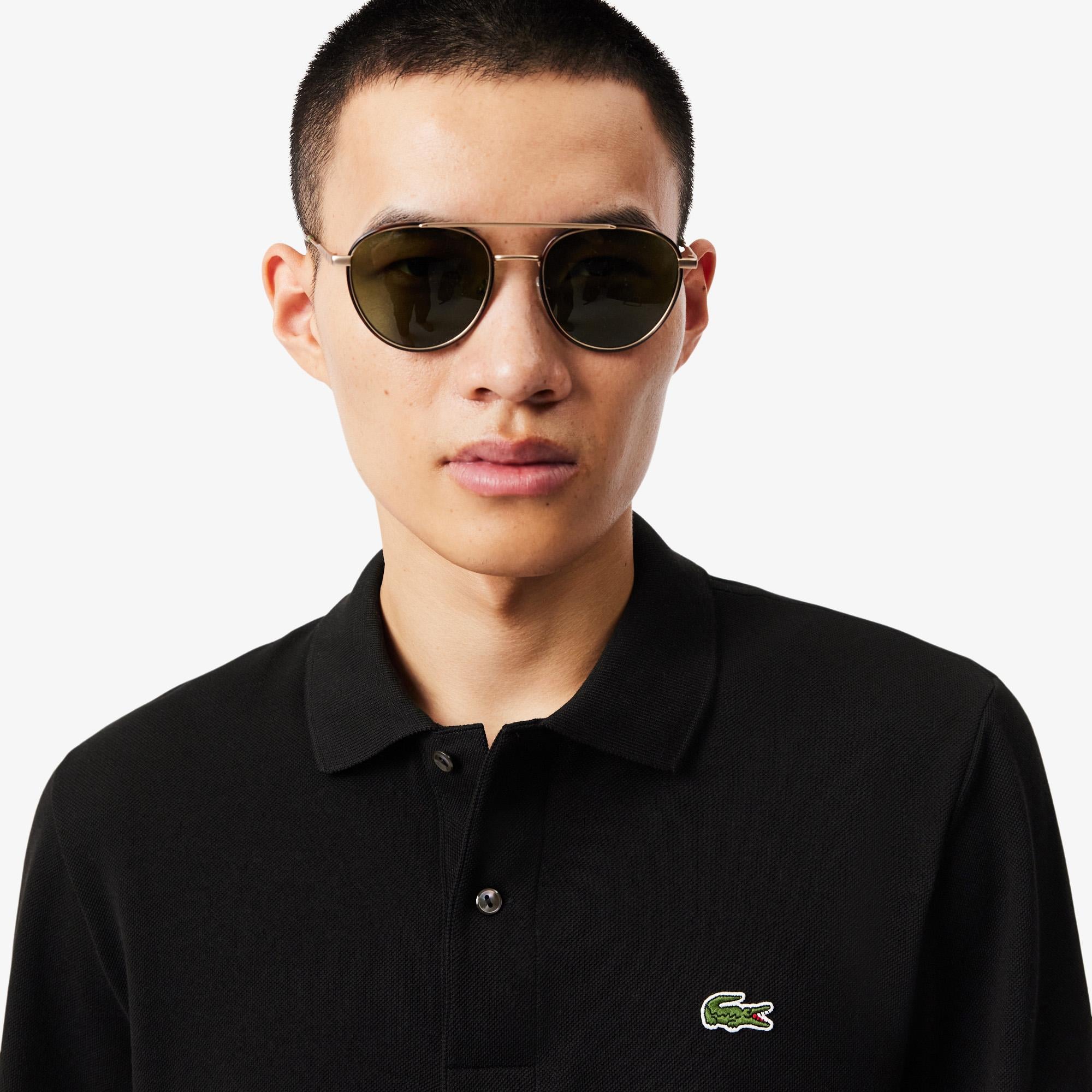 Lacoste Erkek Classic Fit Uzun Kollu Siyah Polo