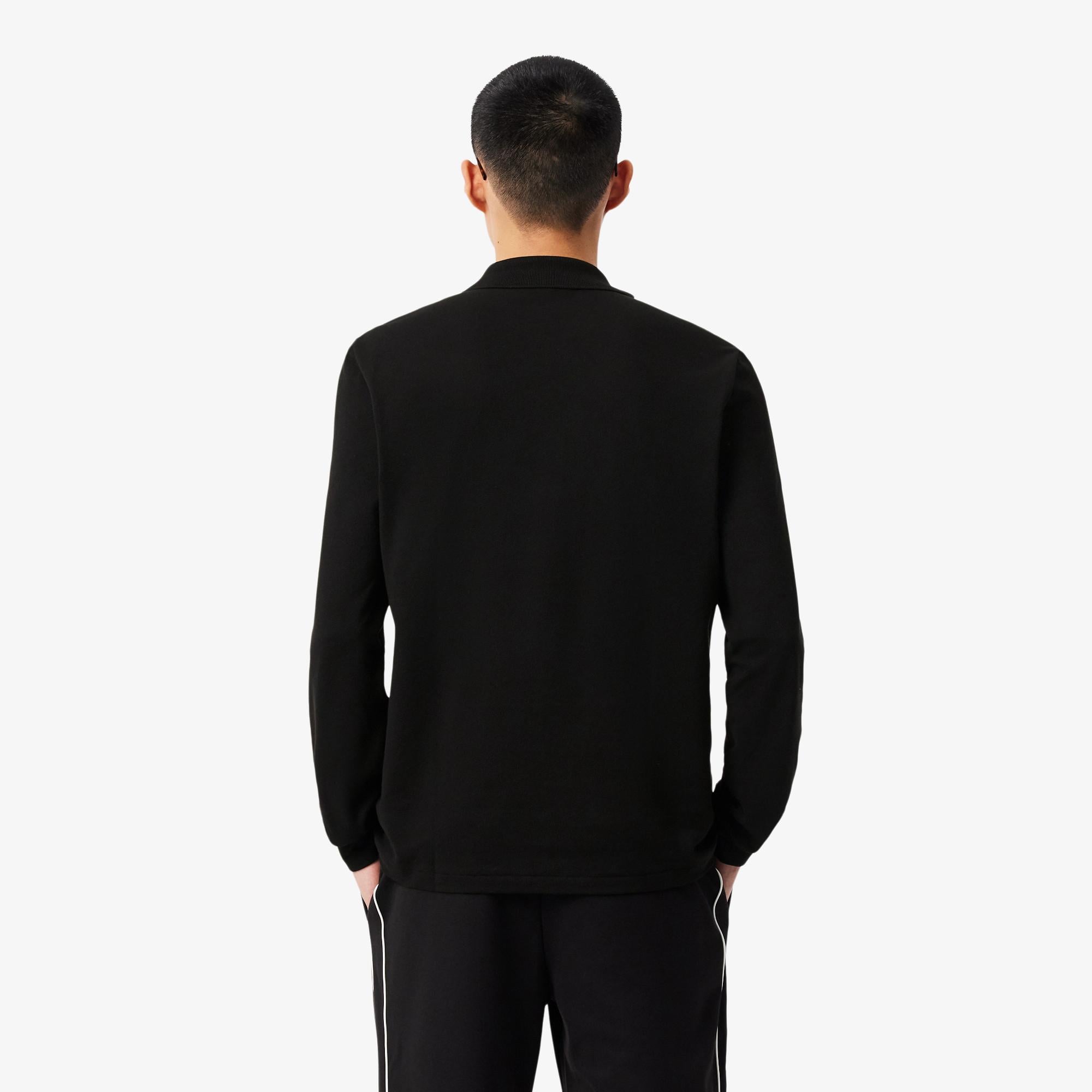 Lacoste Erkek Classic Fit Uzun Kollu Siyah Polo