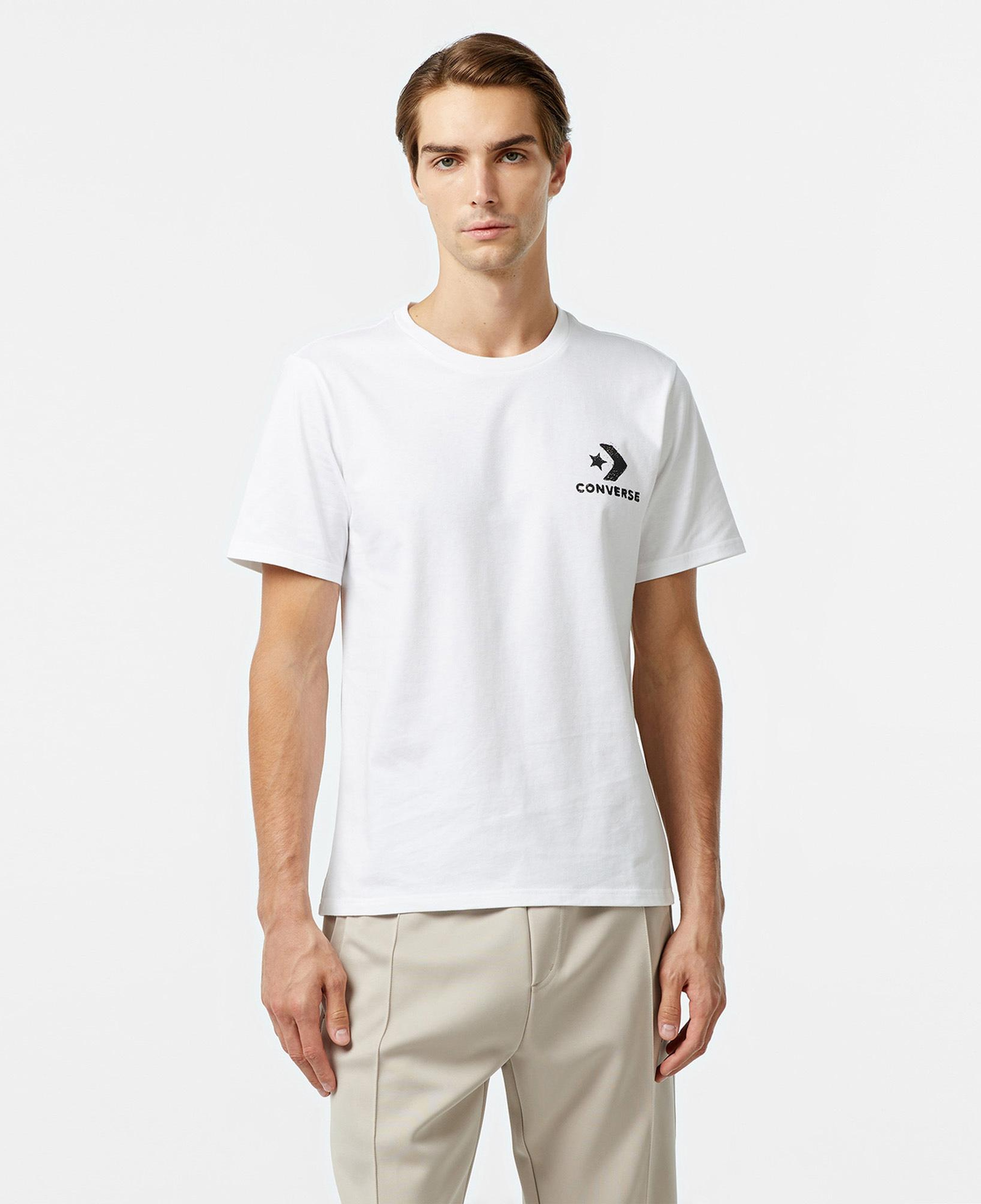 Converse Spray Paint Baskılı Erkek Beyaz T-Shirt