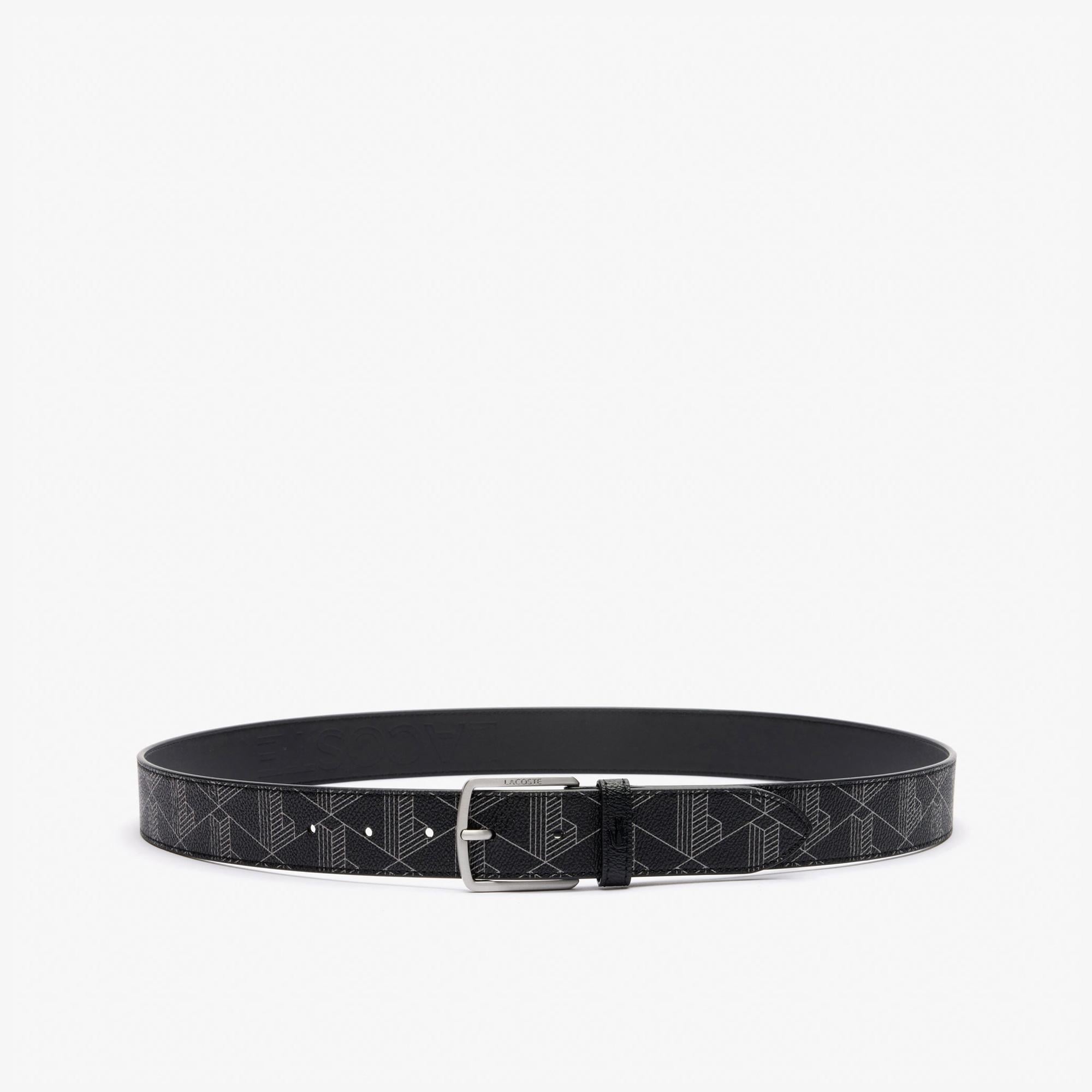 Lacoste The Blend Erkek Monogram Siyah Kemer