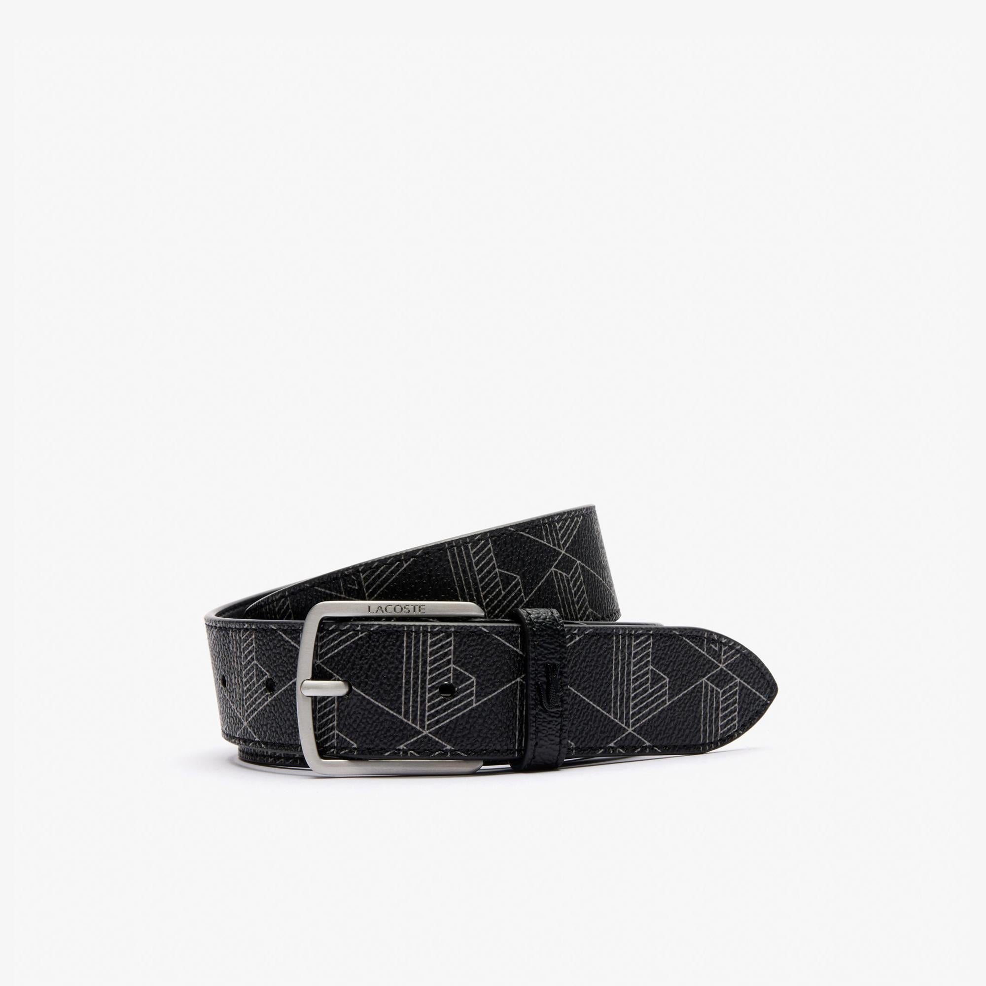 Lacoste The Blend Erkek Monogram Siyah Kemer