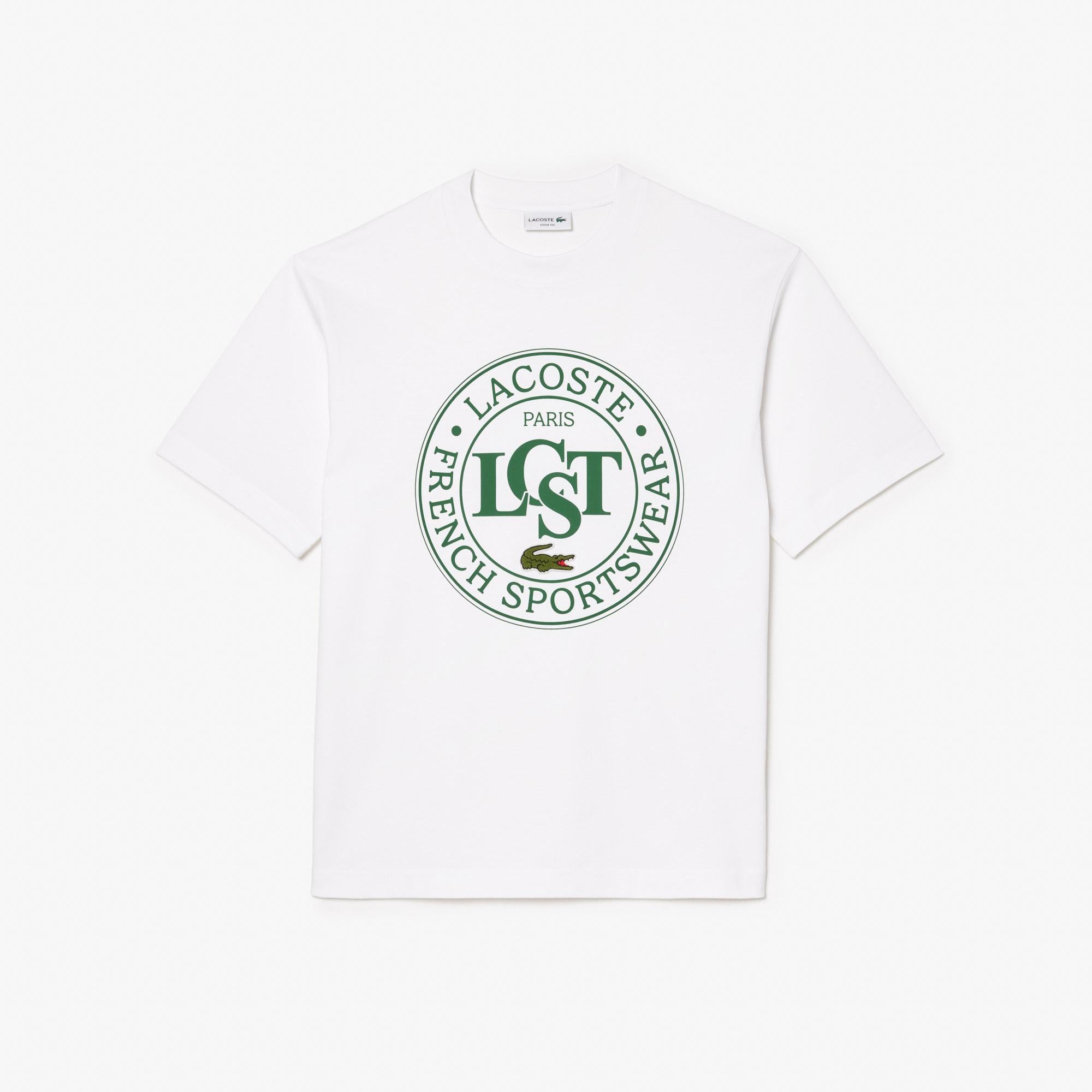 Lacoste Loose Fit Erkek Beyaz  T-Shirt