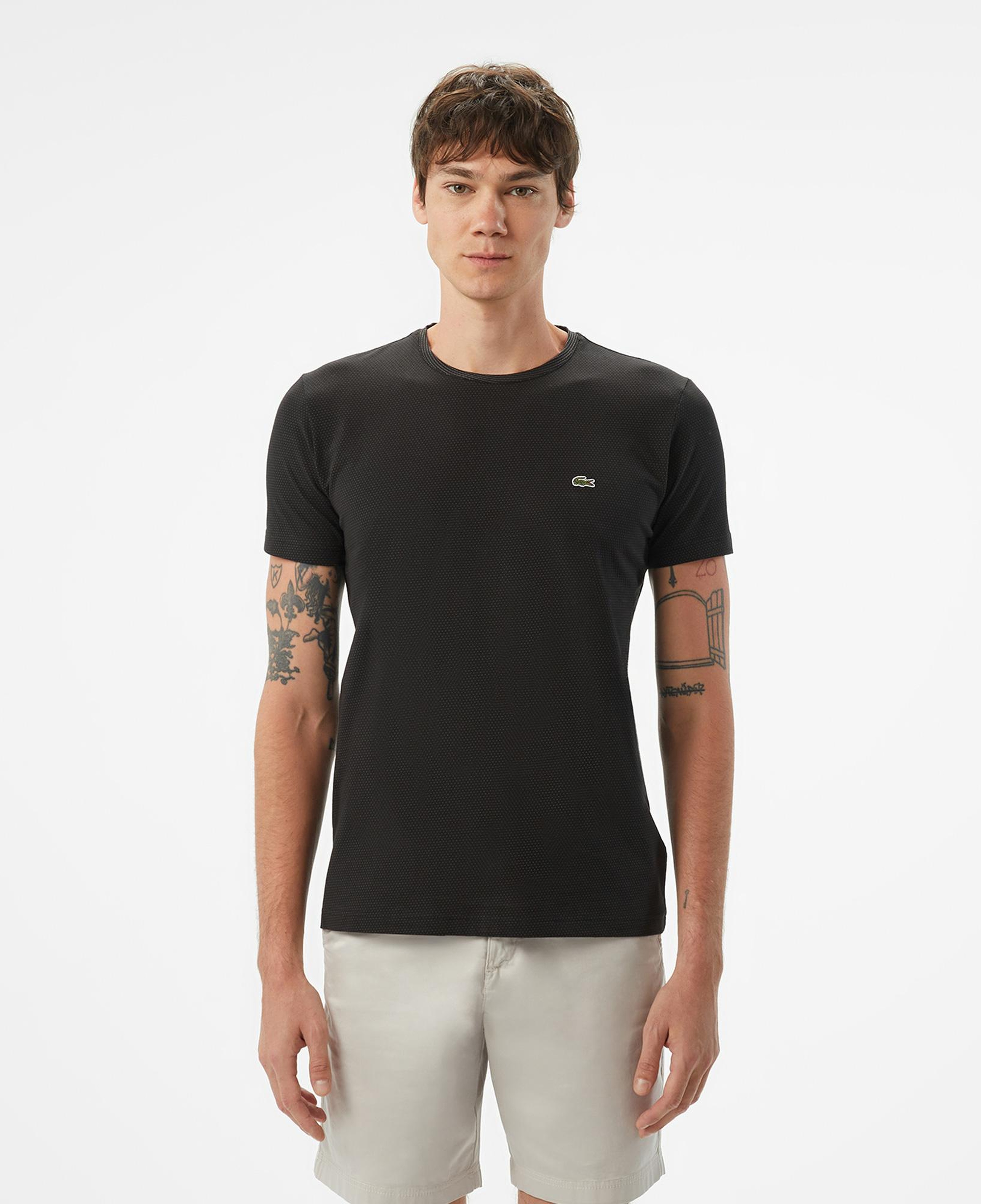 Lacoste Erkek Slim Fit Bisiklet Yaka Siyah T-Shirt
