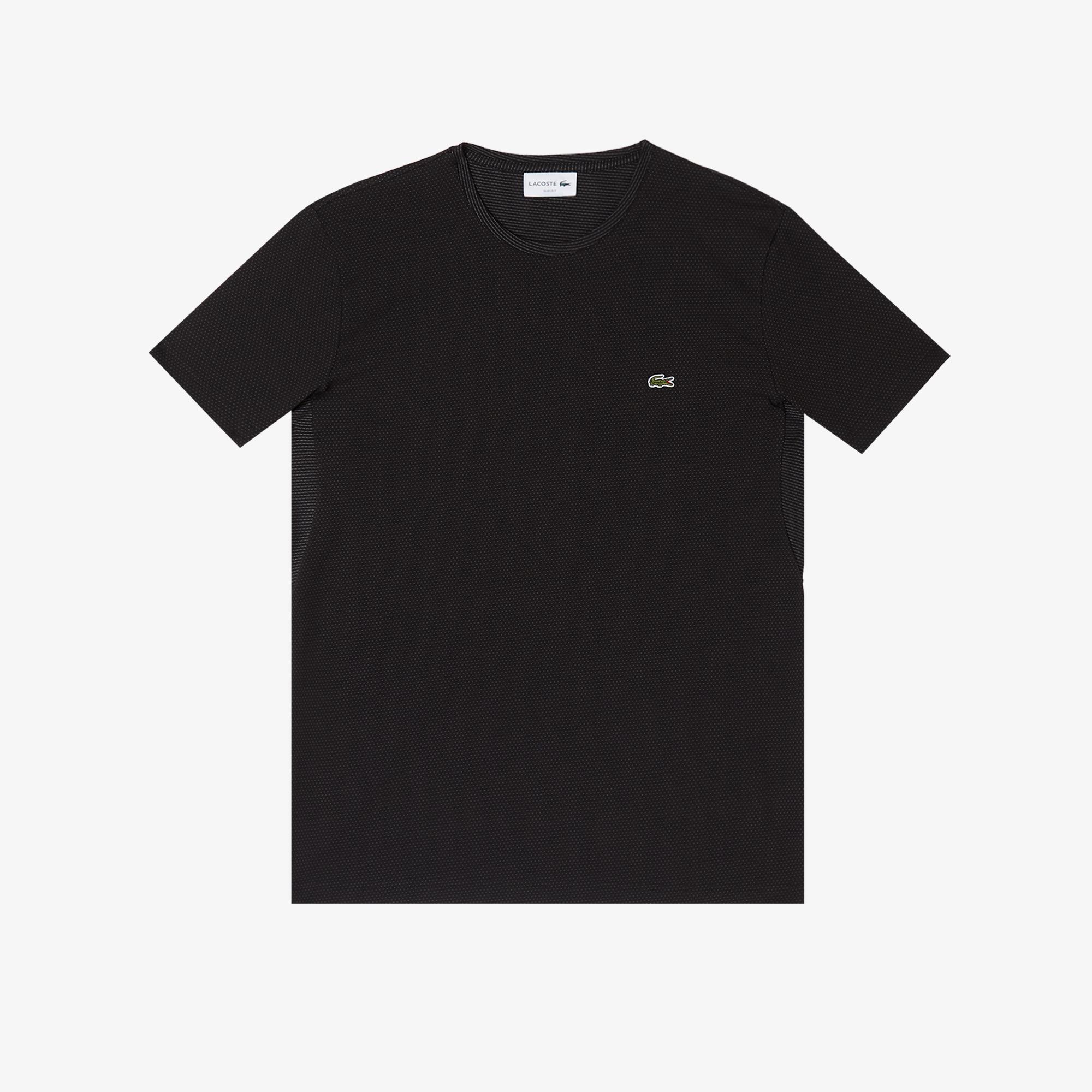 Lacoste Erkek Slim Fit Bisiklet Yaka Siyah T-Shirt