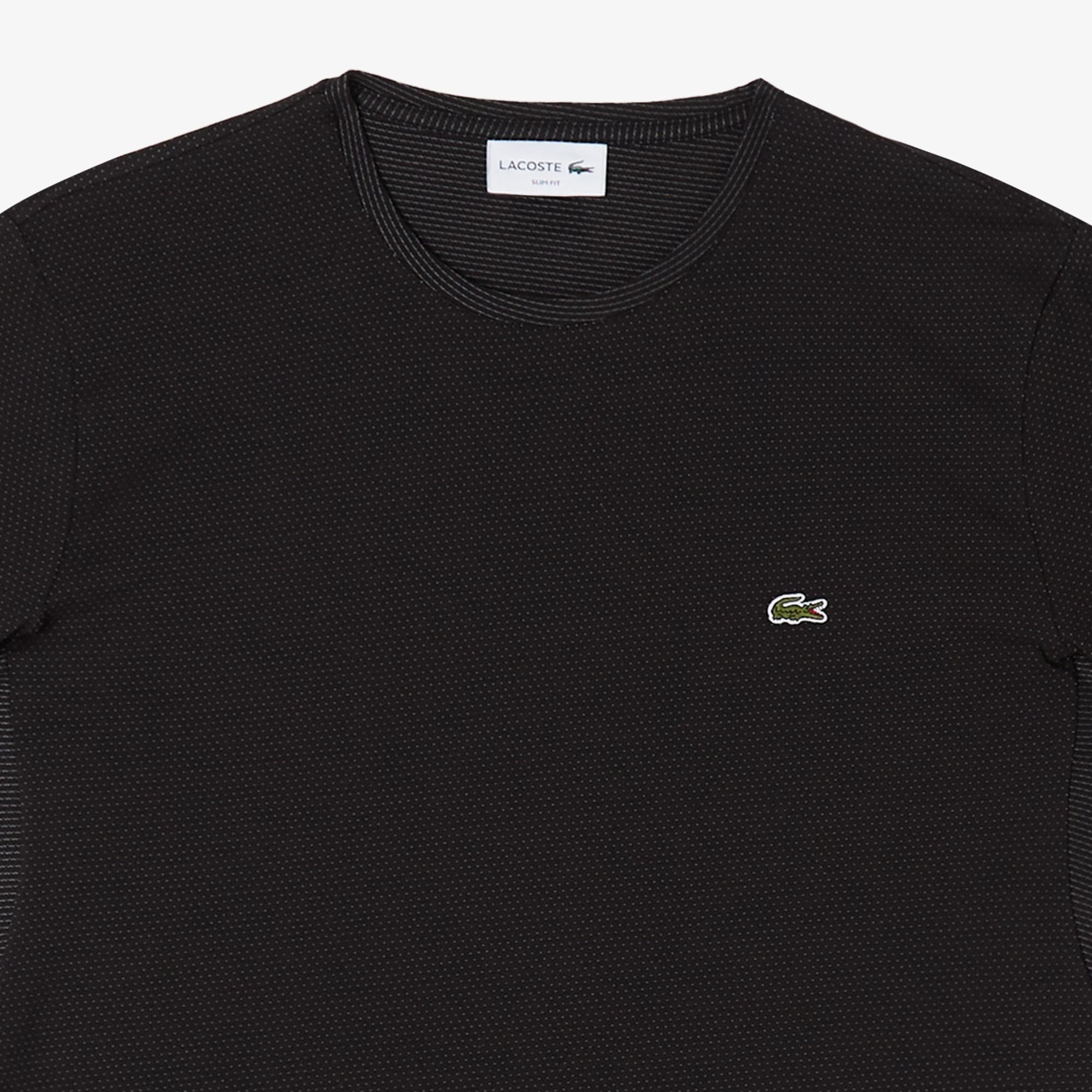 Lacoste Erkek Slim Fit Bisiklet Yaka Siyah T-Shirt