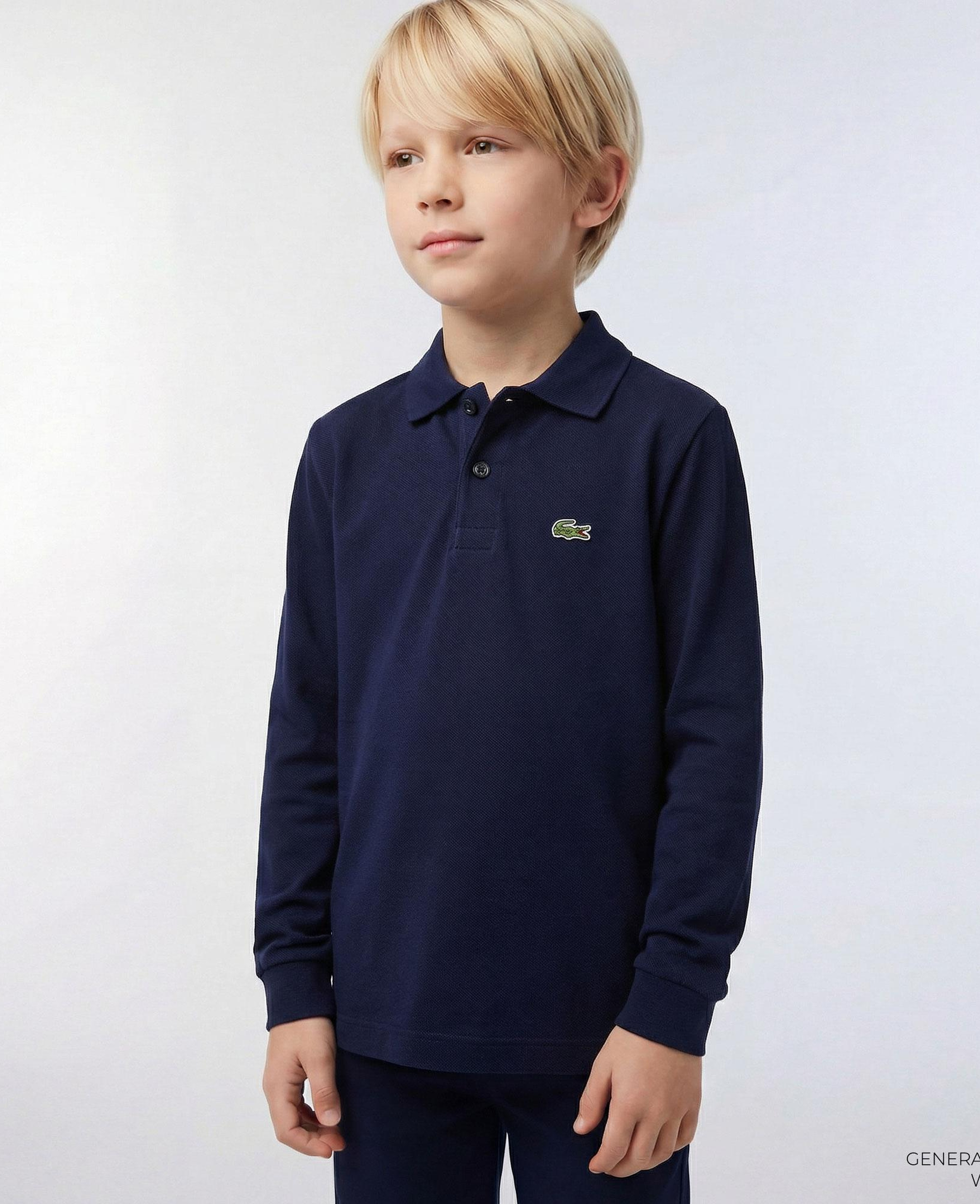 Lacoste Erkek Çocuk Regular Fit Uzun Kollu Lacivert Polo