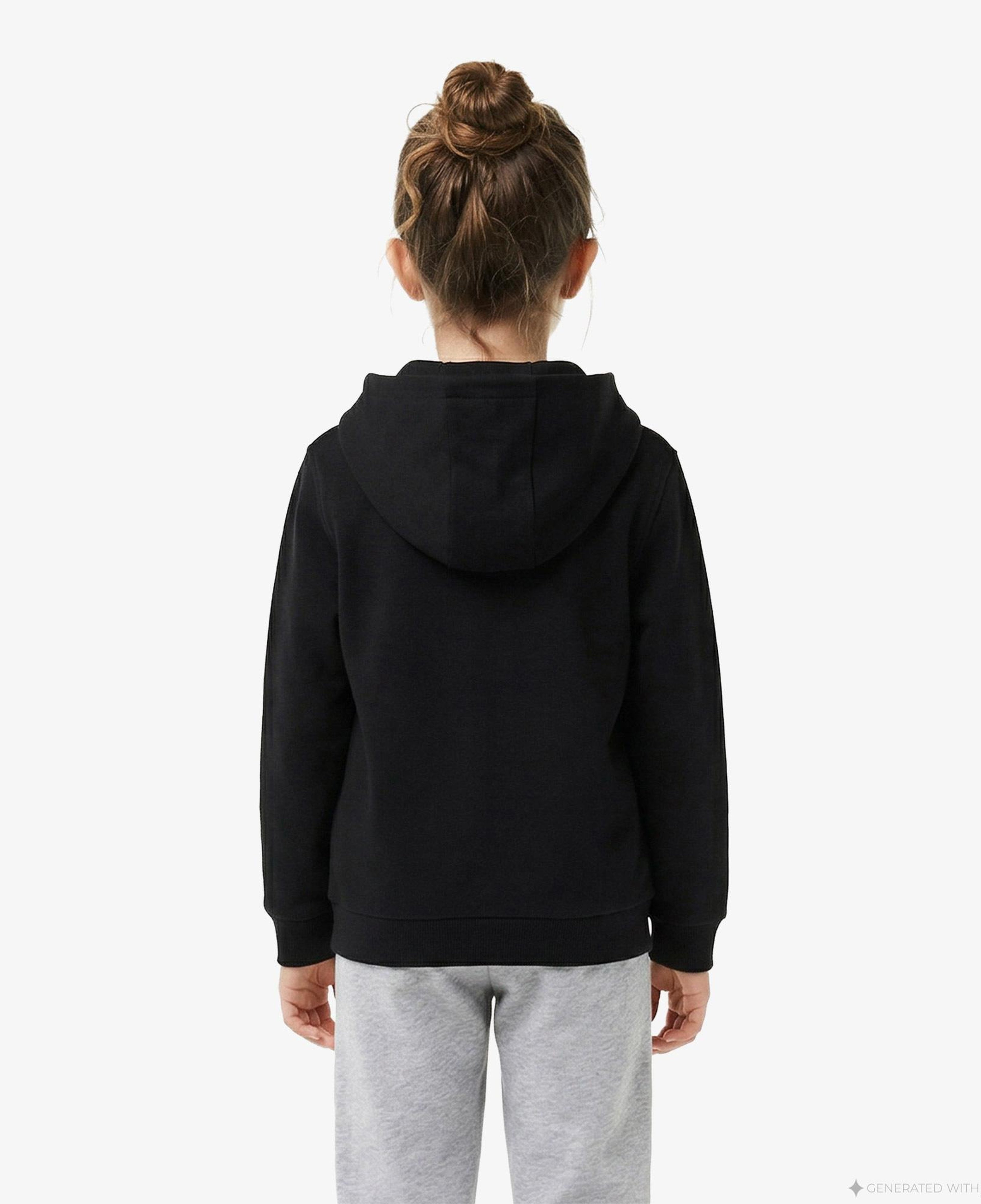 Lacoste Çocuk Kapüşonlu Siyah Sweatshirt