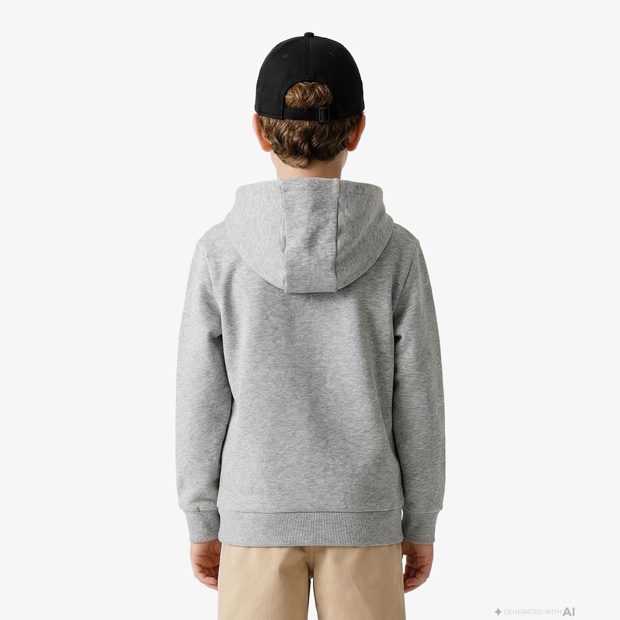 Lacoste Çocuk Kapüşonlu Gri Sweatshirt