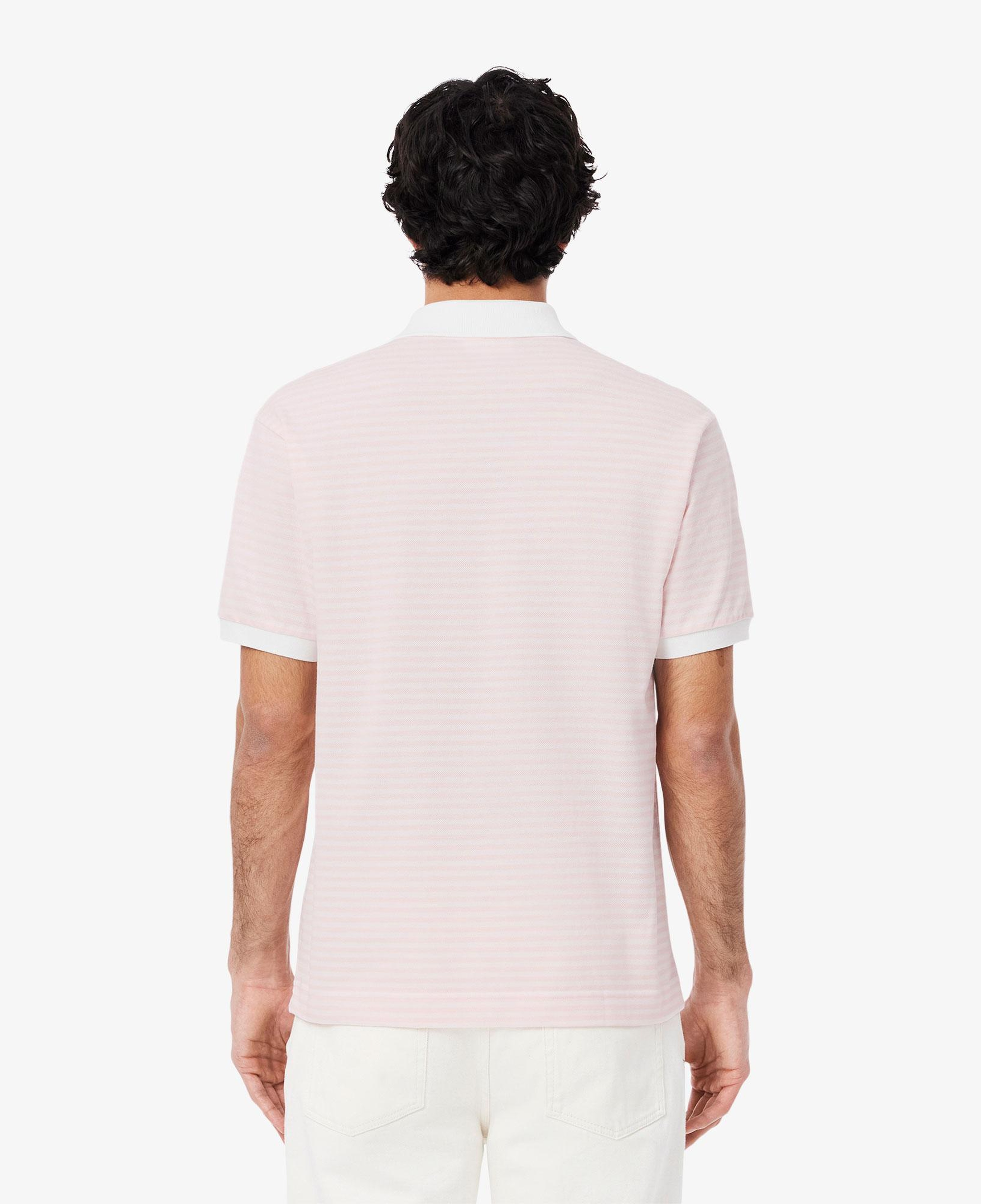 Lacoste L.12.12 Erkek Classic Fit Çizgili Pembe Polo