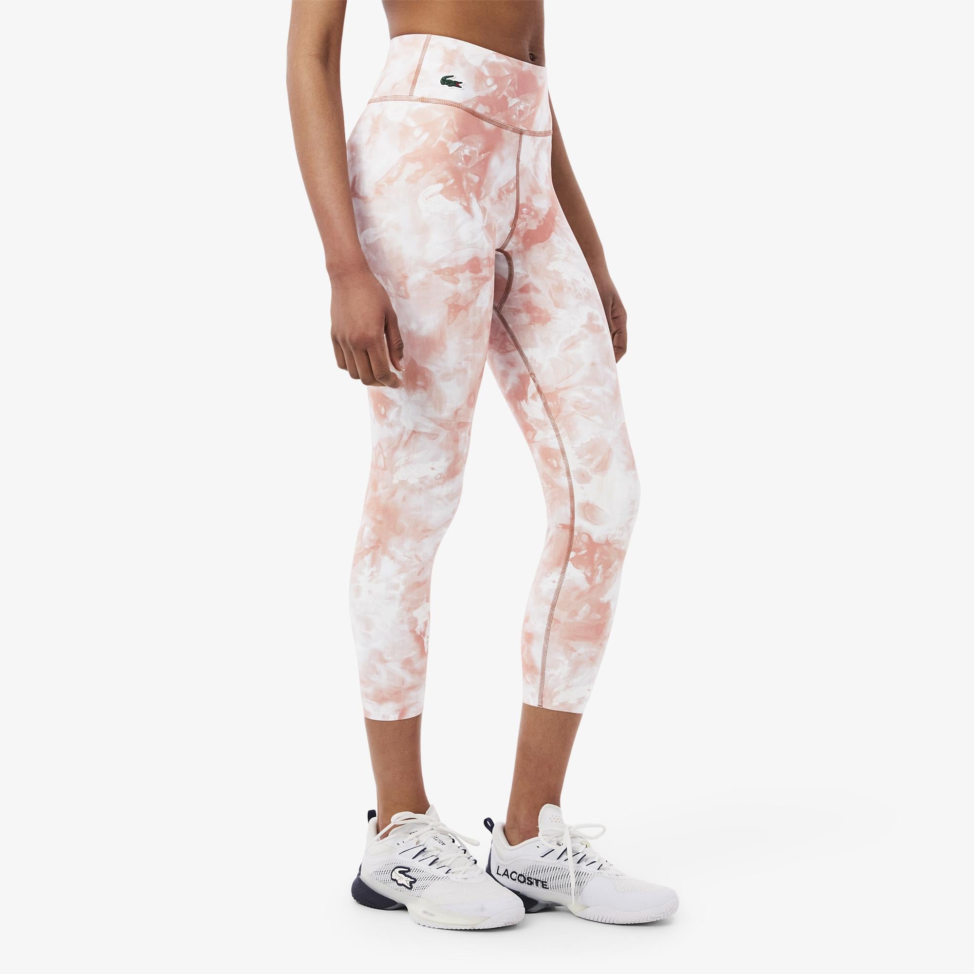 Kadın Slim Fit Desenli Pembe Tayt