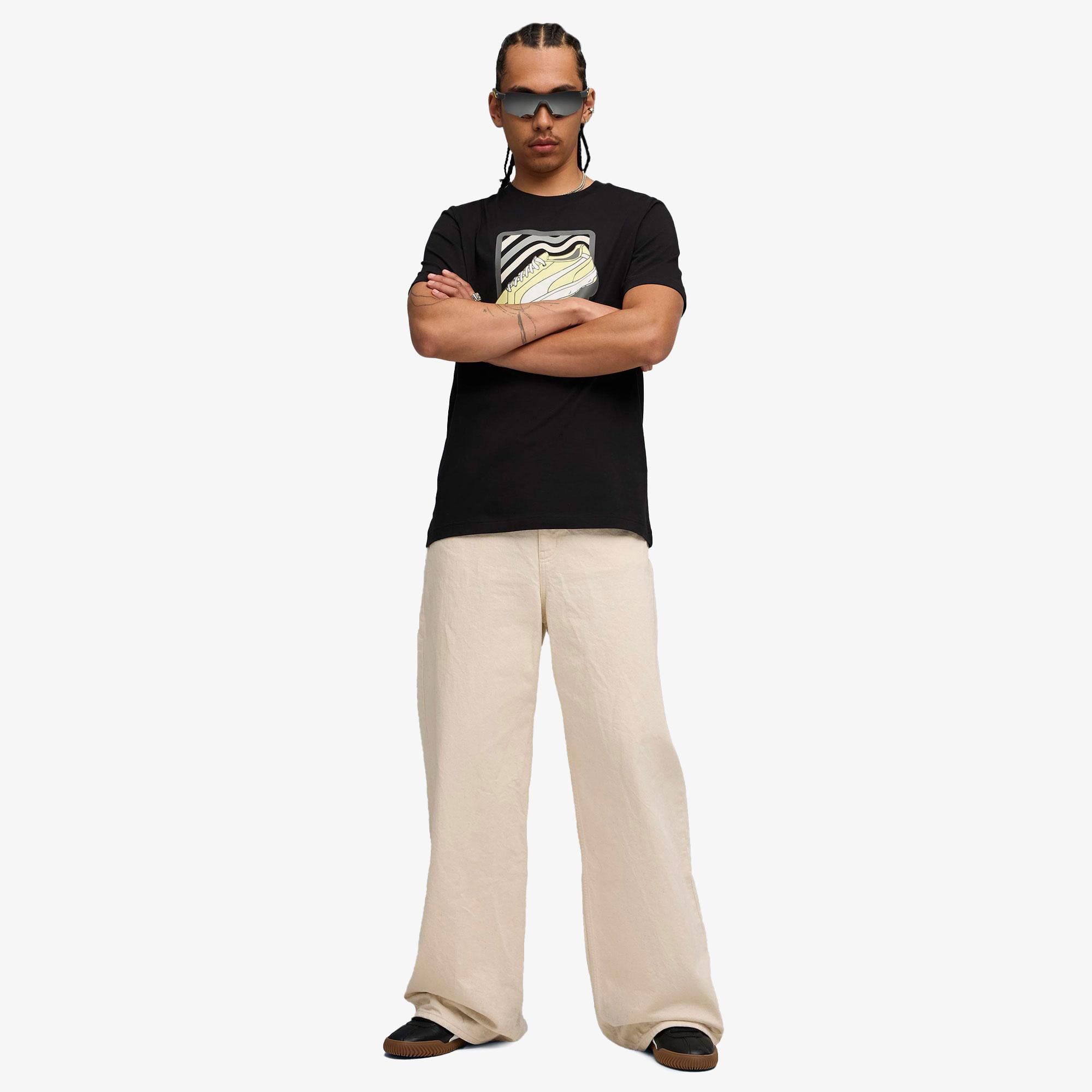 Puma Graphic Erkek Siyah T-Shirt